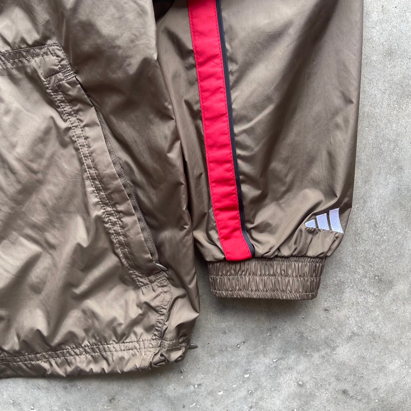 (L) Vintage Tampa Bay Buccaneers Adidas Quarter Zip Windbreaker
