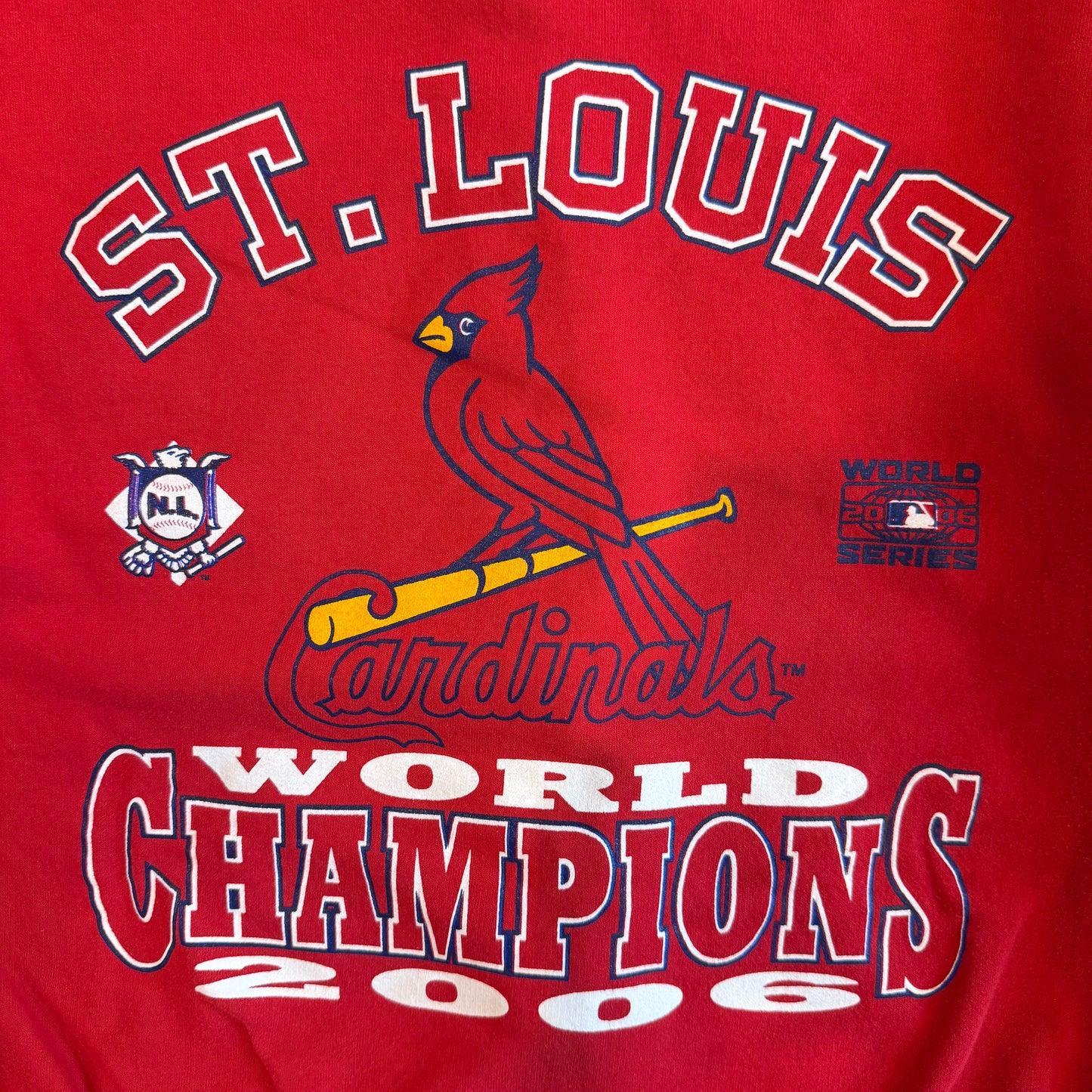 (S) Vintage 2006 St. Louis Cardinals World Series Champions Full Zip Hoodie