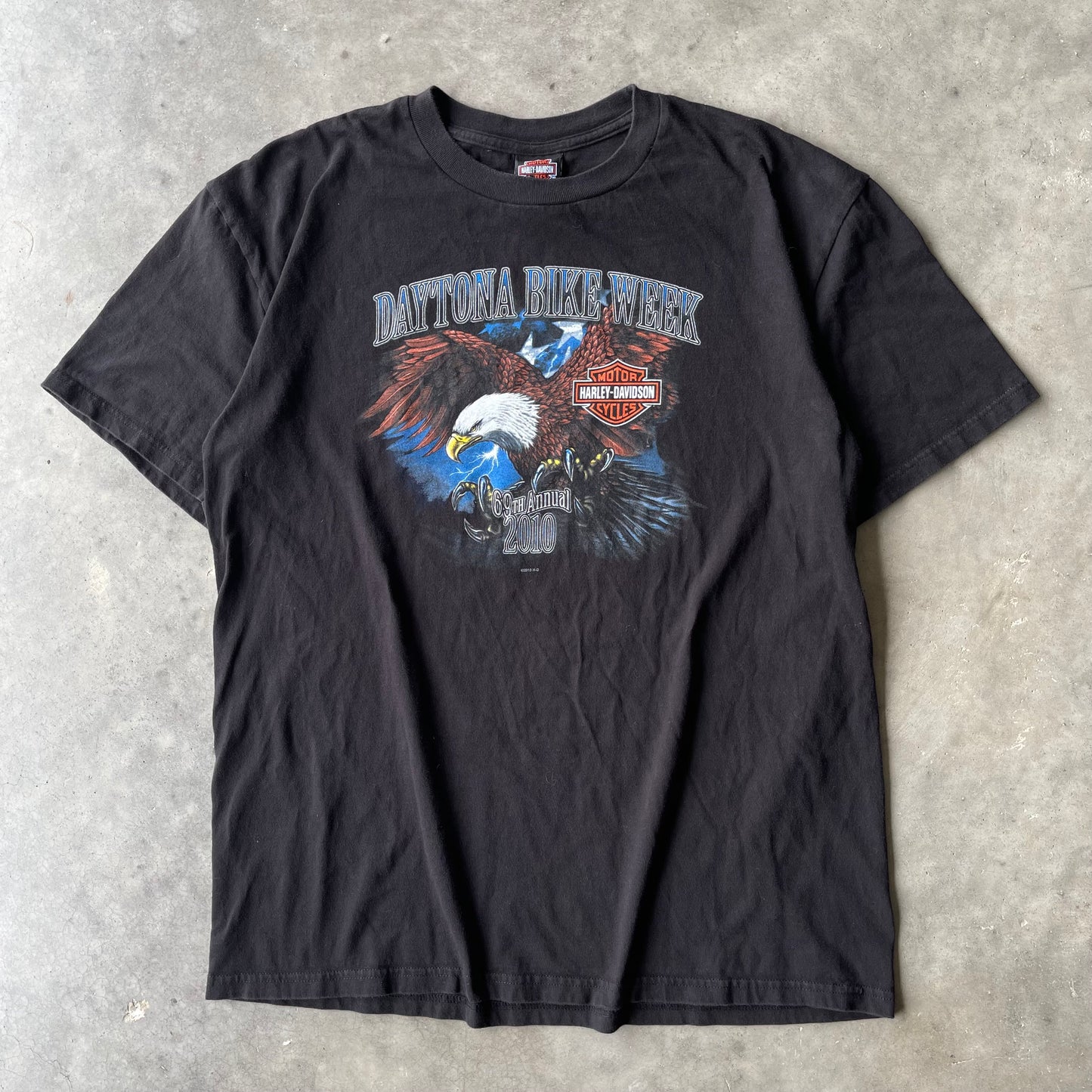 (L) 2010 Harley Davidson Blue Thunder Eagle Orlando, FL Tee