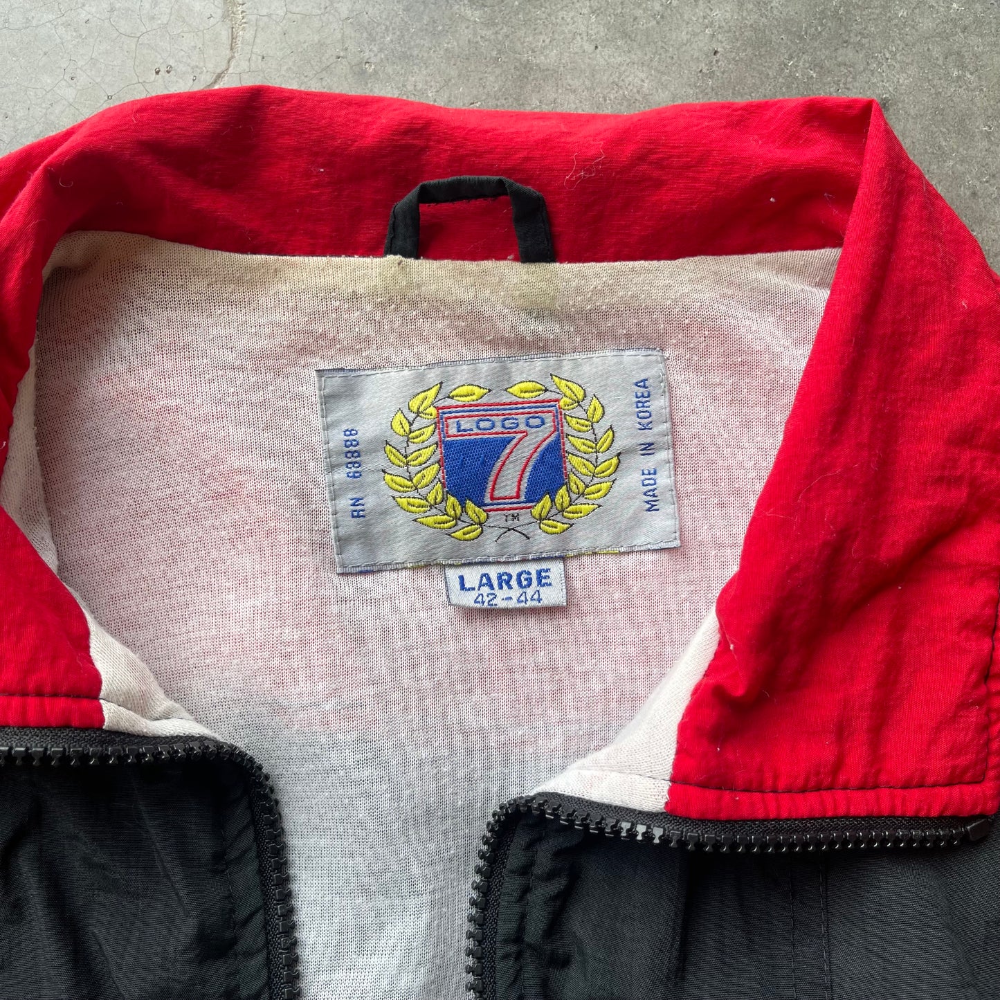 (L) 90s Kansas City Chiefs Logo 7 Windbreaker *read description*