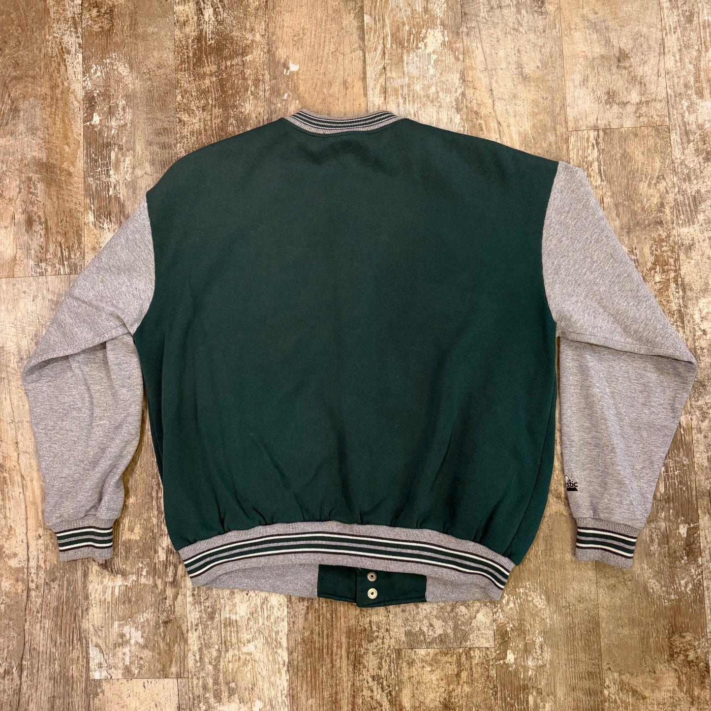(L) Vintage 90s Majestic New York Jets Snap Varsity Jacket