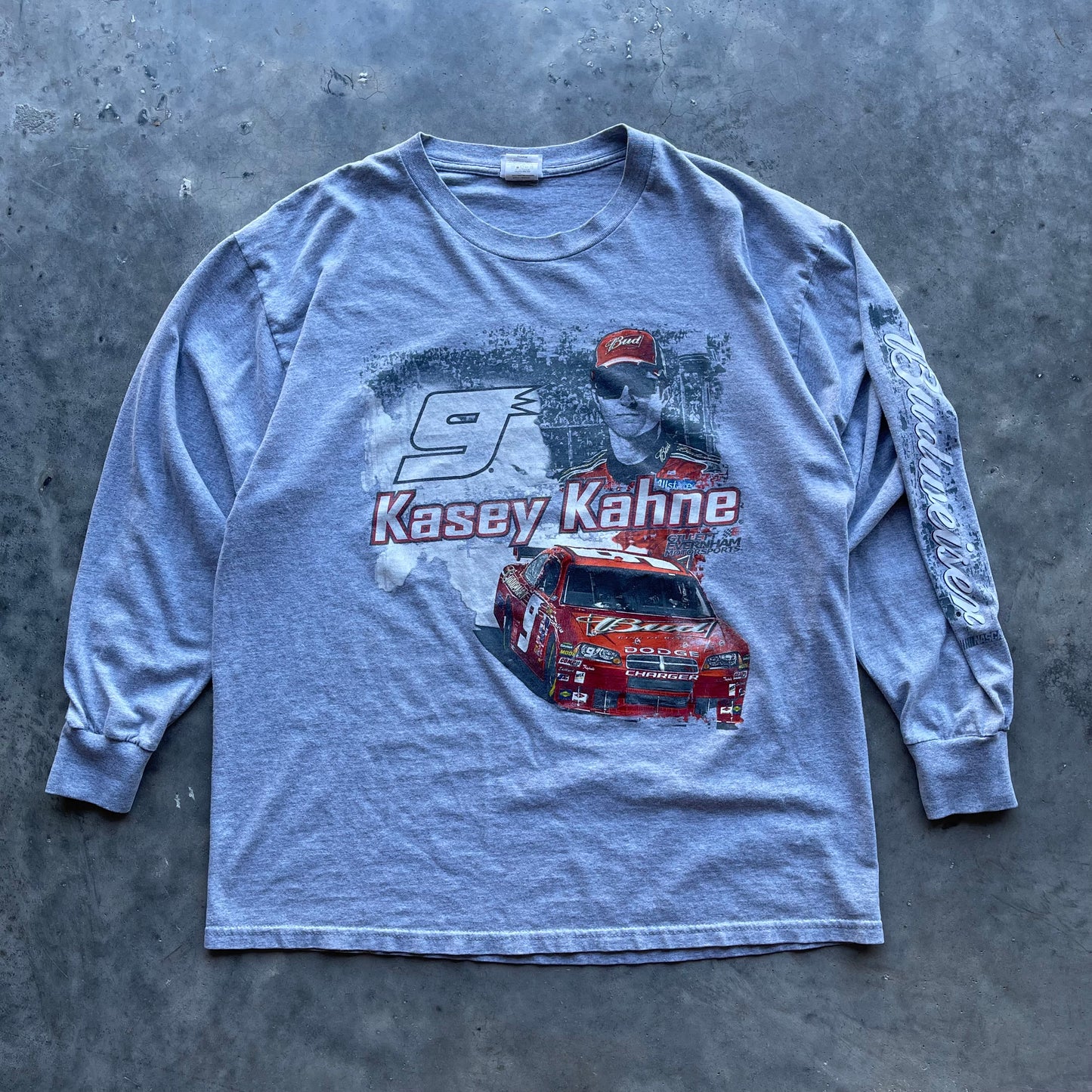 (XL) '00s Kasey Kahne Budweiser Nascar Long Sleeve Tee