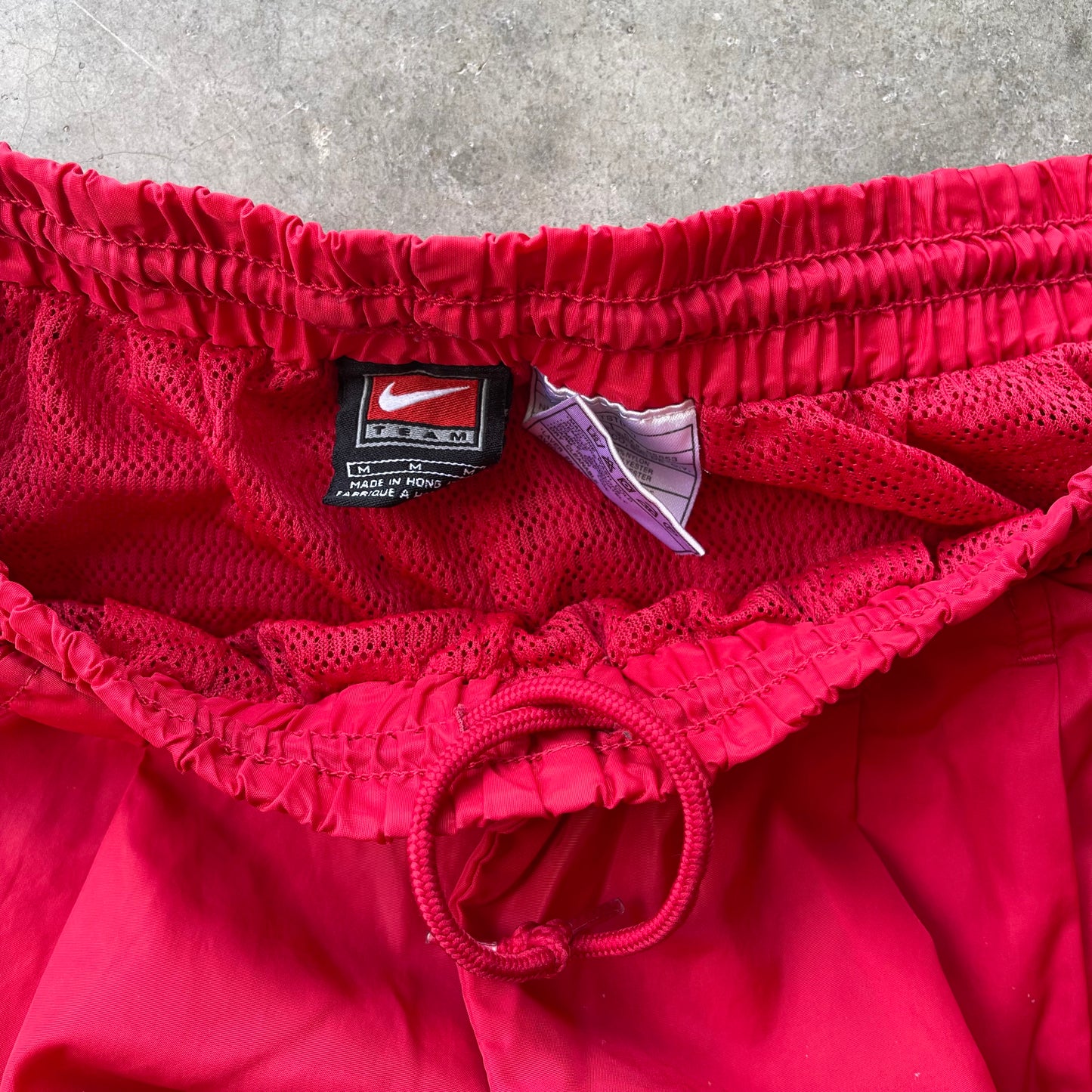 (M) 90s Red Nike Scrunched Track Pants