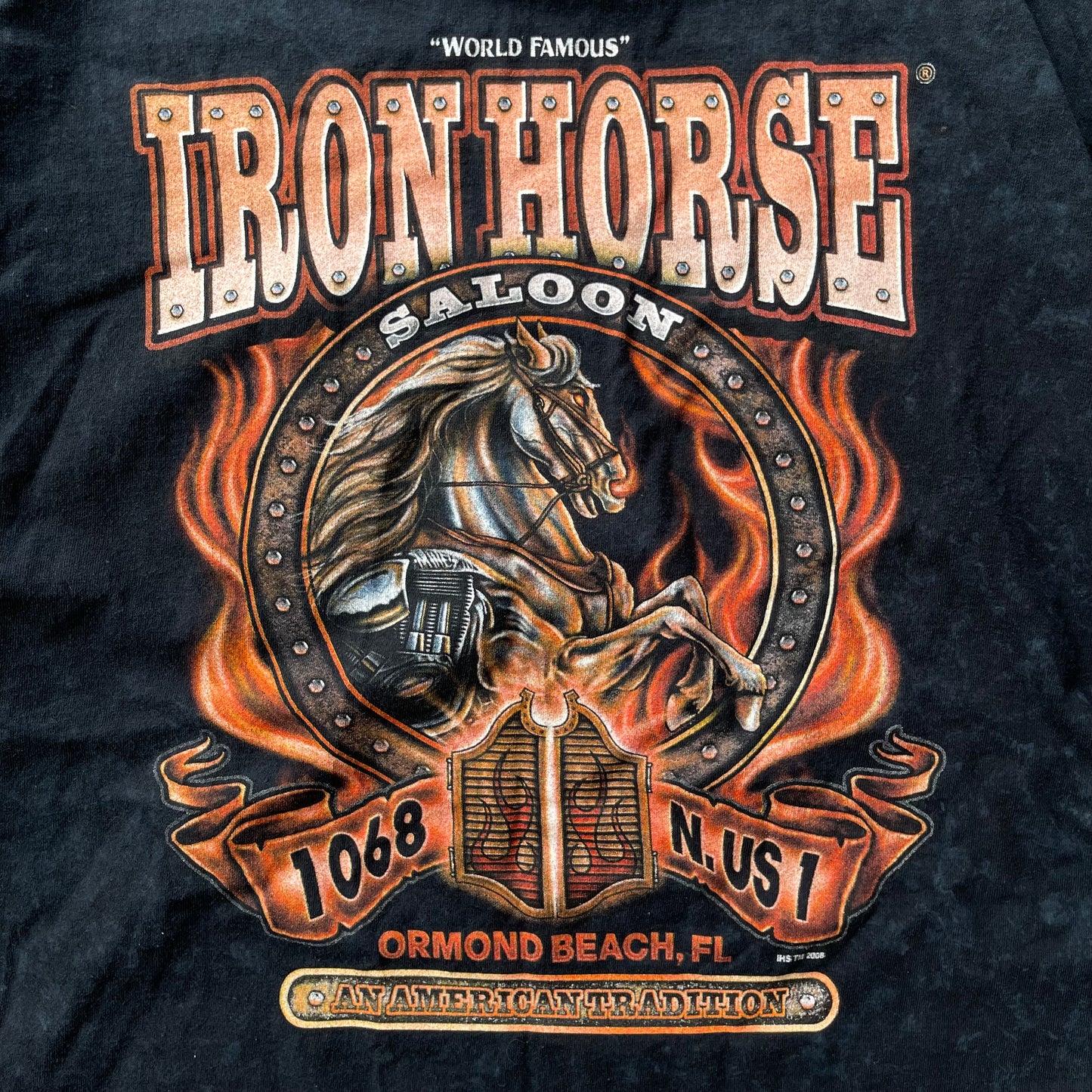 (L) '08 Iron Horse Saloon Bike Week Long Sleeve Pocket Tee