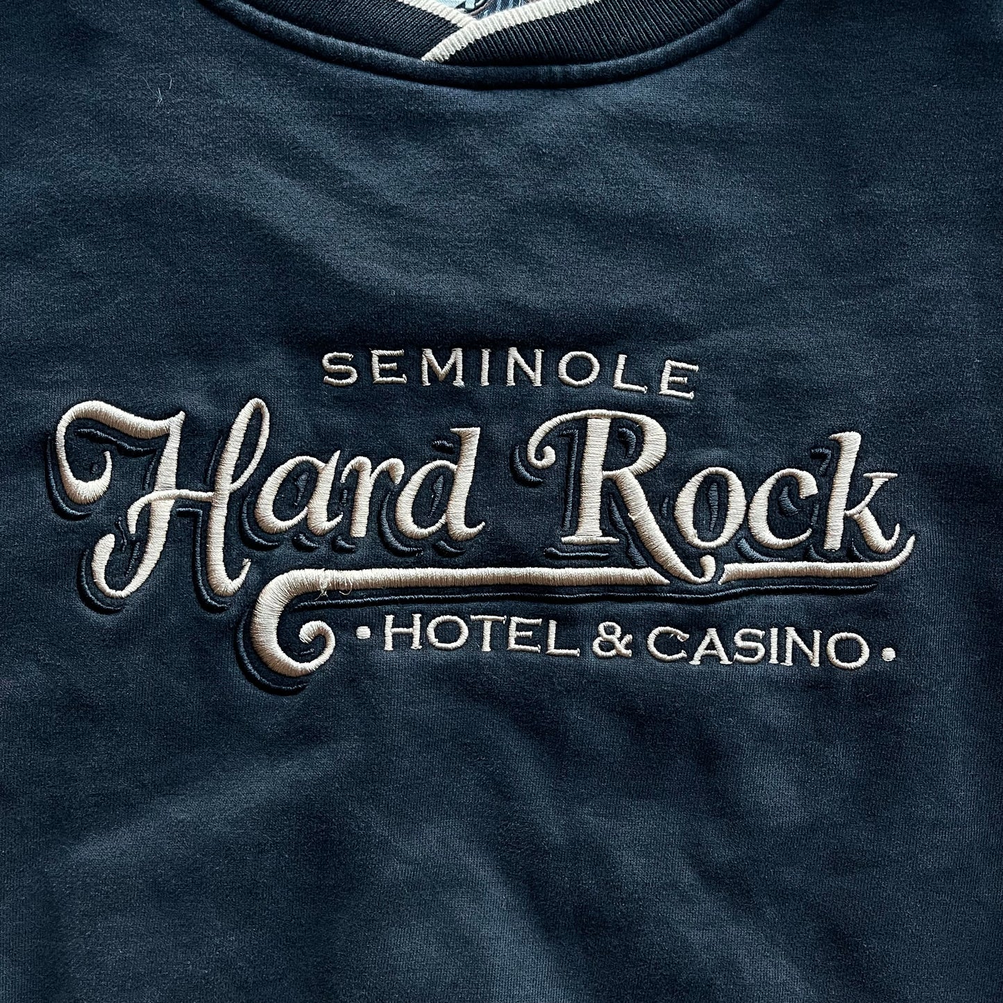 (XL) Vintage Hard Rock Casino Embroidered Heavyweight Crewneck