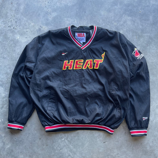 (2XL) Vintage Miami Heat Pullover Windbreaker