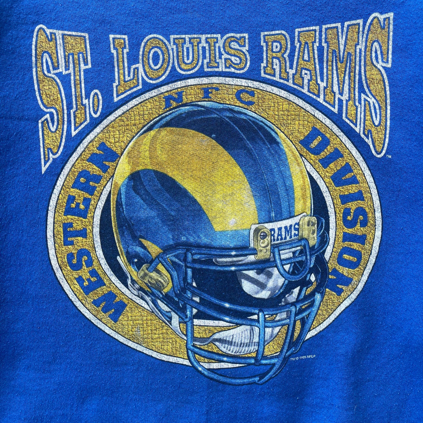 (XL) ‘95 St. Louis Rams NFL Graphic Helmet Crewneck