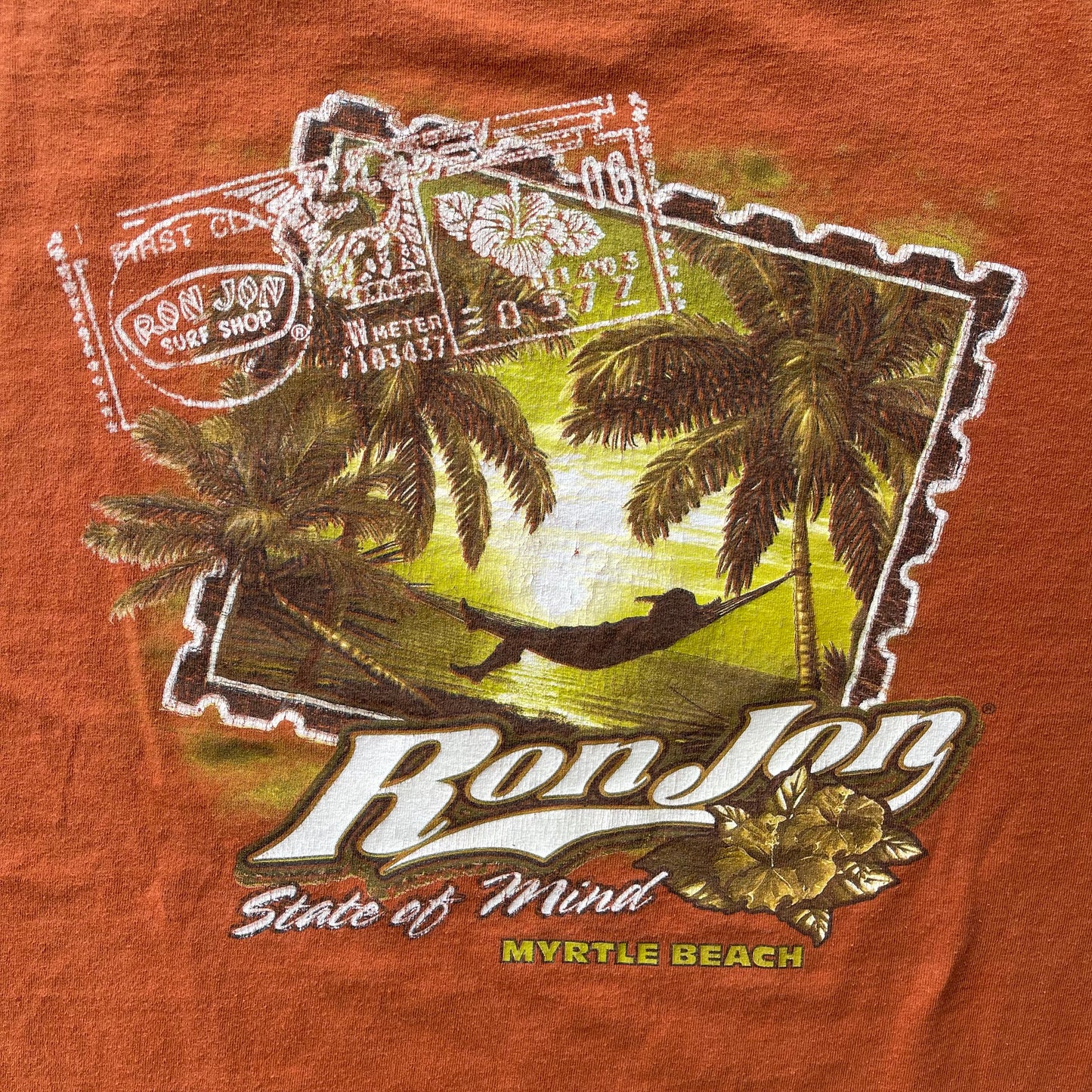 (XL) 00s Ron Jon "State of Mind" Beach Graphic Tee