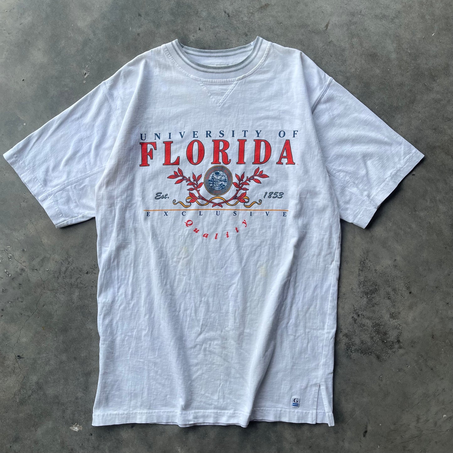 (M) 90s University Of Florida Gators Graphic Spelled Out Tee