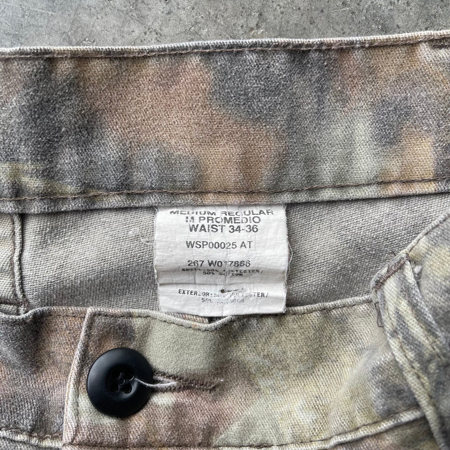 (34W-36W) 90s Liberty Hunting Camo Adjustable Waist Cargo Pants