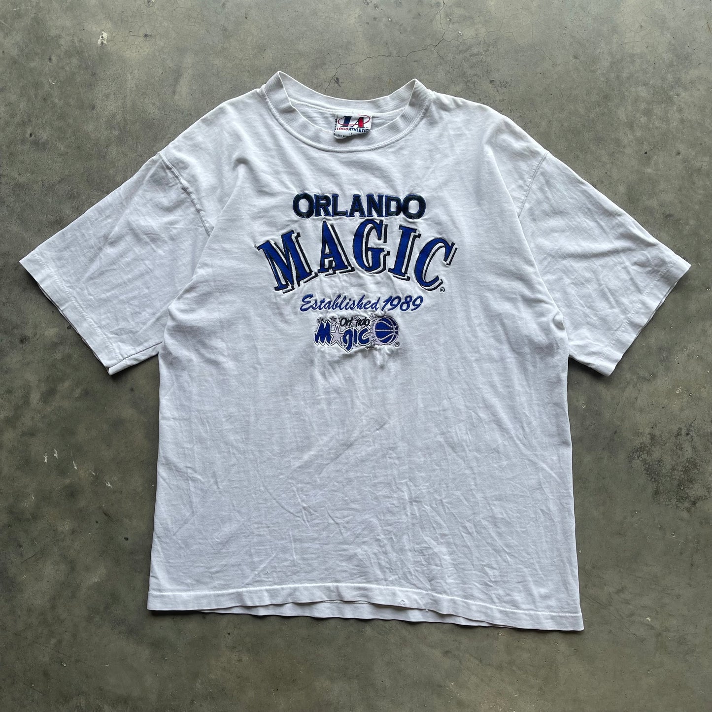 (L) 90s Orlando Magic Embroidered Tee