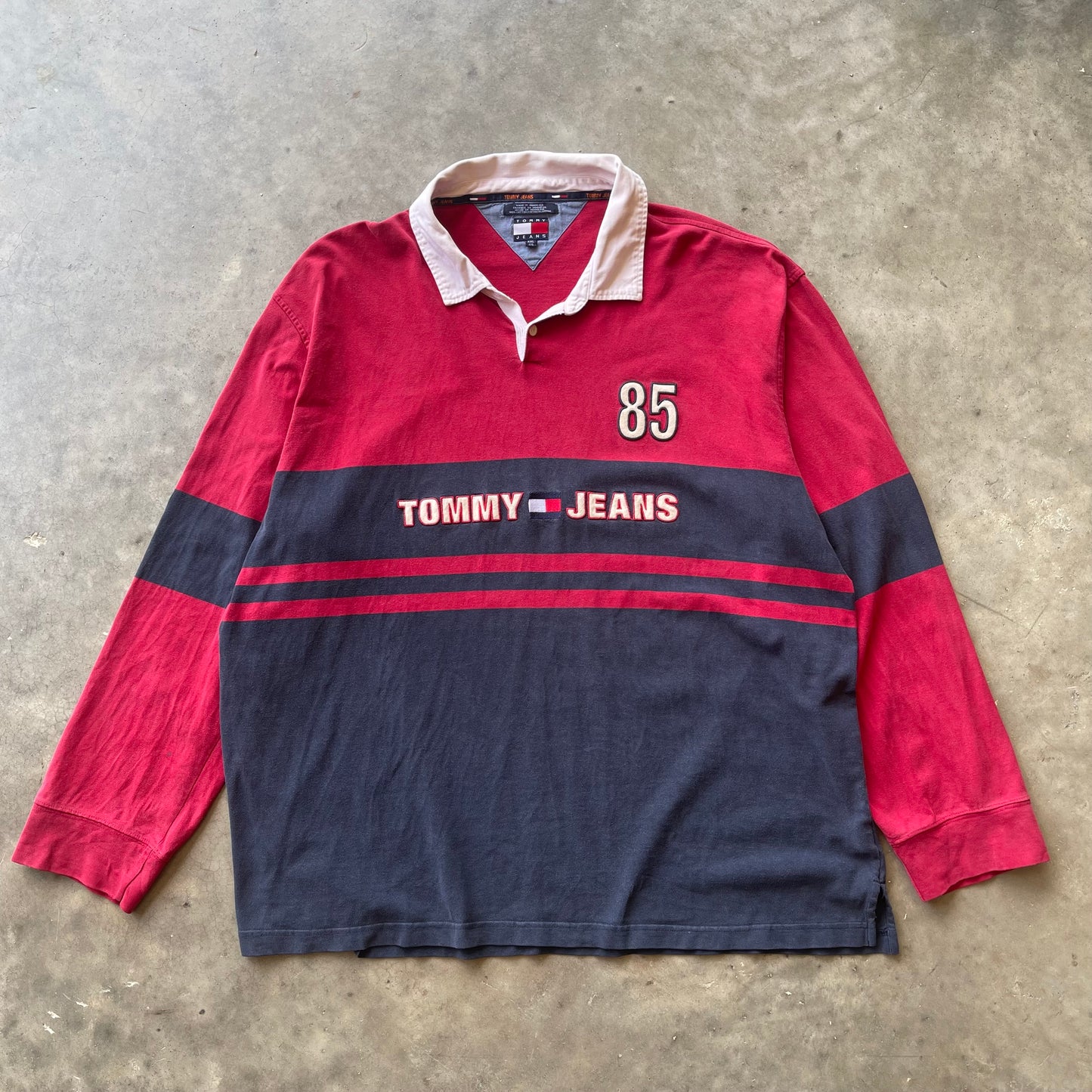 (2XL) Vintage Tommy Hilfiger Rugby Polo