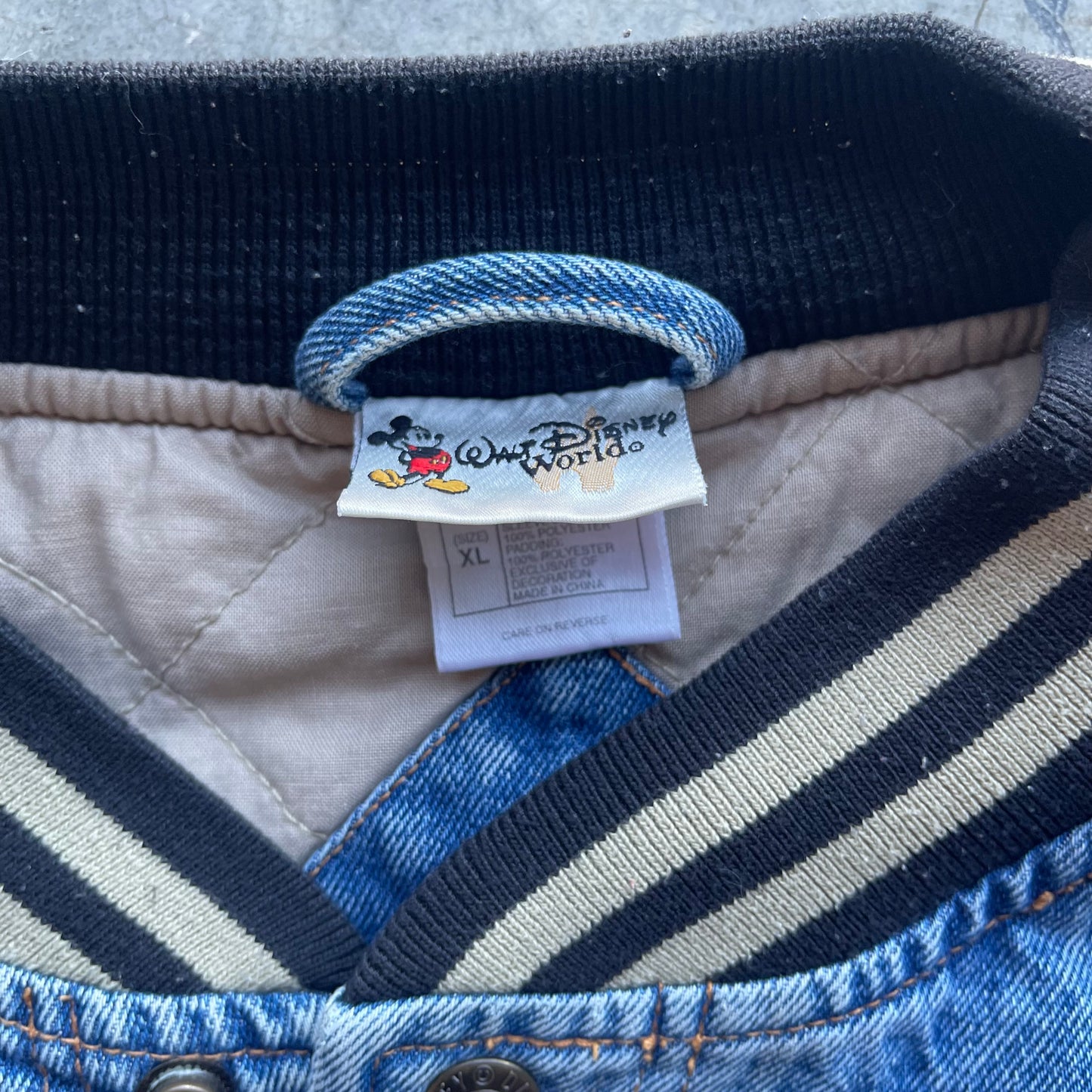 (XL) Vintage Disney "Tigger" Embroidered Varsity Bomber Jacket