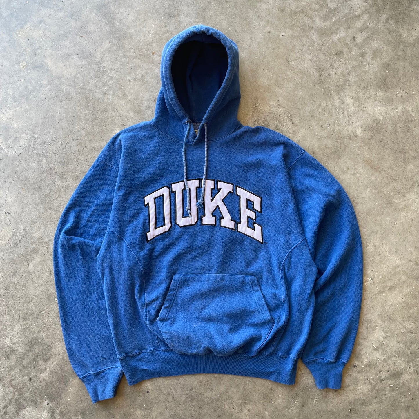 (L) Duke University Embroidered Spelled Out Hoodie