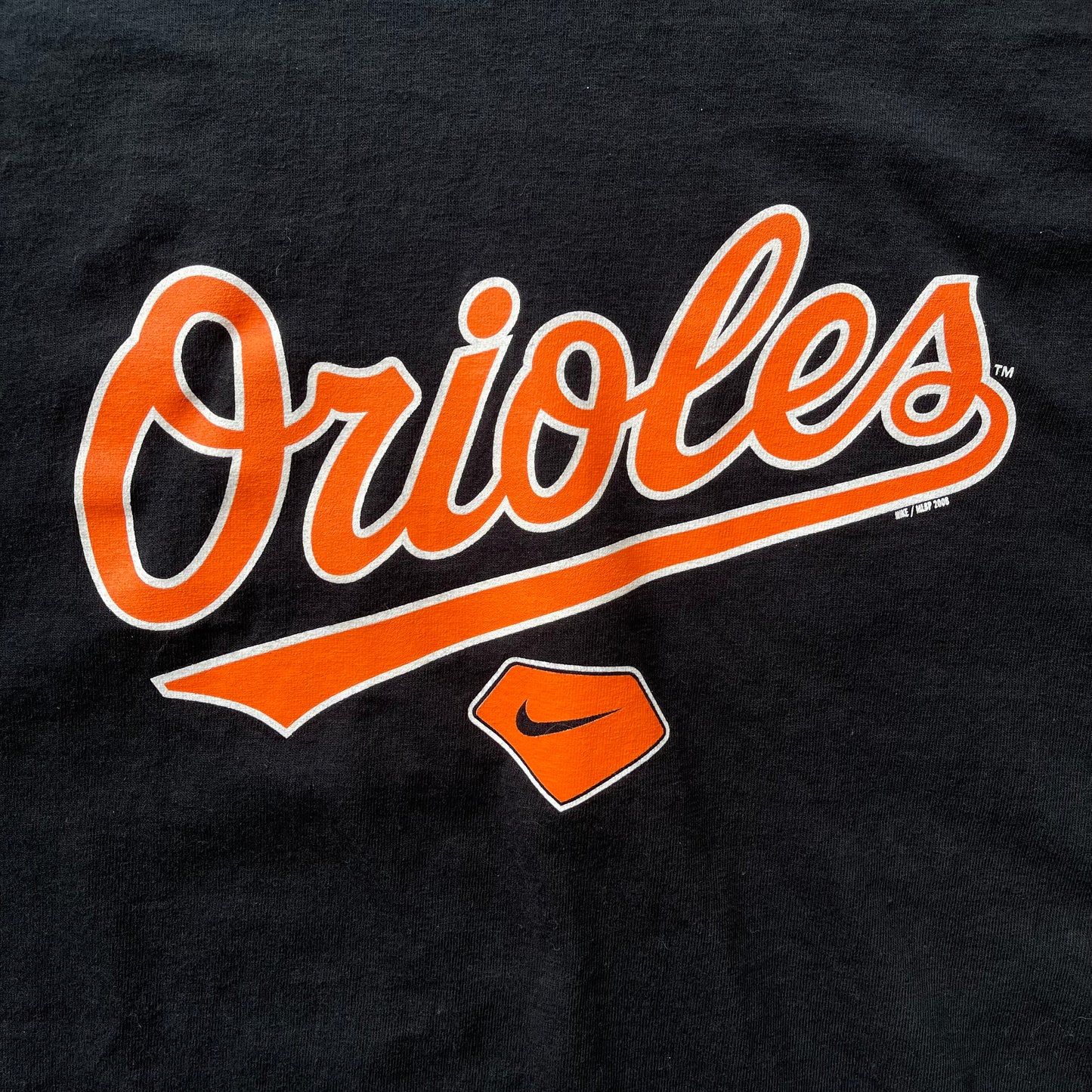 (M) '08 Nike Baltimore Orioles MLB Center Swoosh Long Sleeve Tee