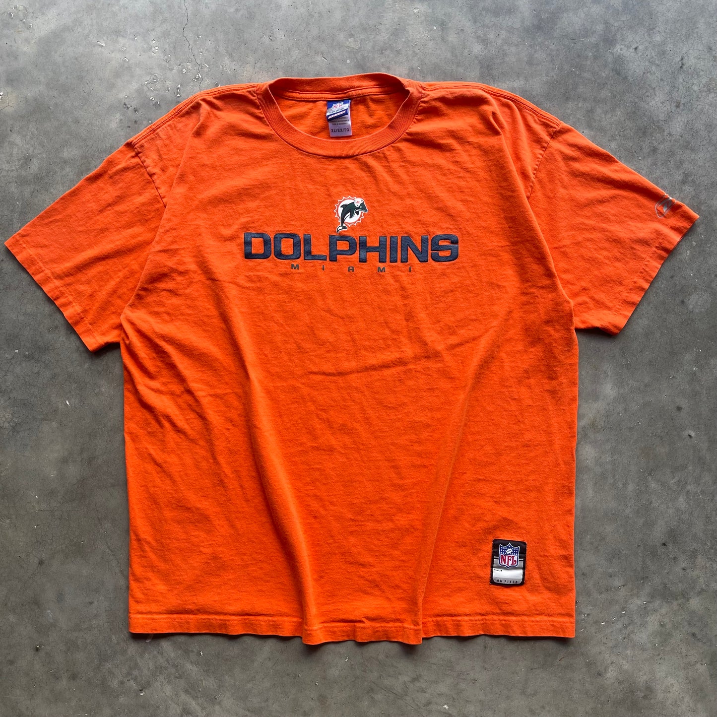 (2XL) 00s Miami Dolphins Orange Tee