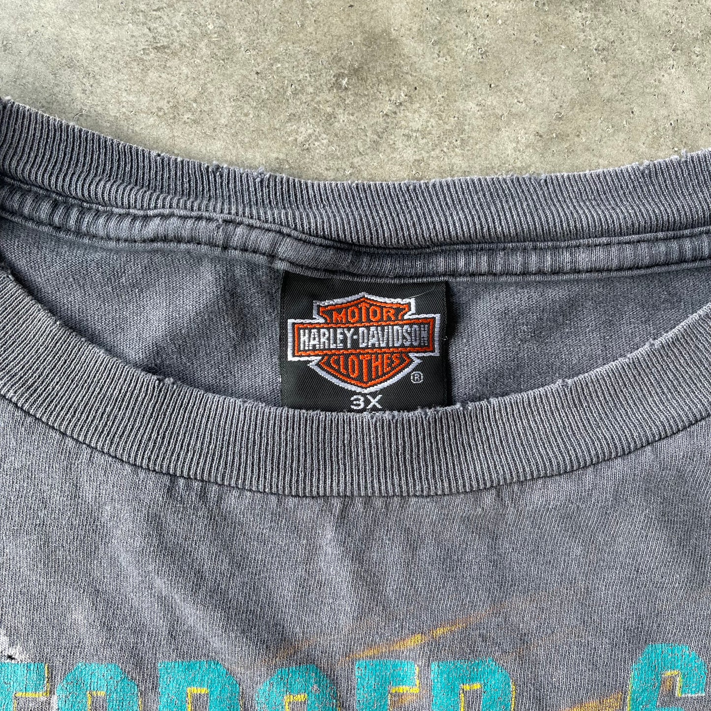 (2XL/3XL) 80s-90s Harley Davidson "Forged Steel" Thrashed Tank Tee