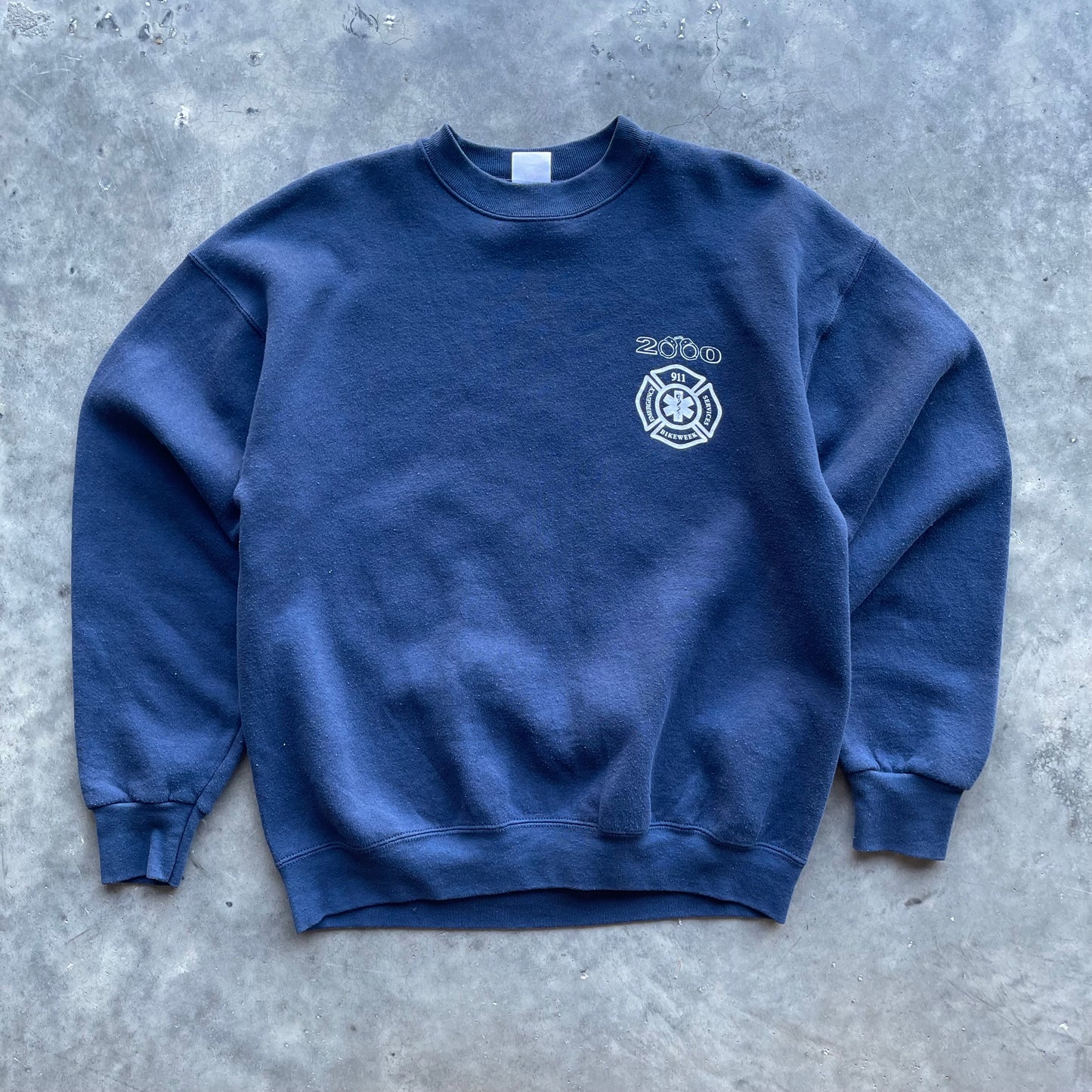 (L) '00 Daytona Bike Week "Emergency Services" Graphic Crewneck