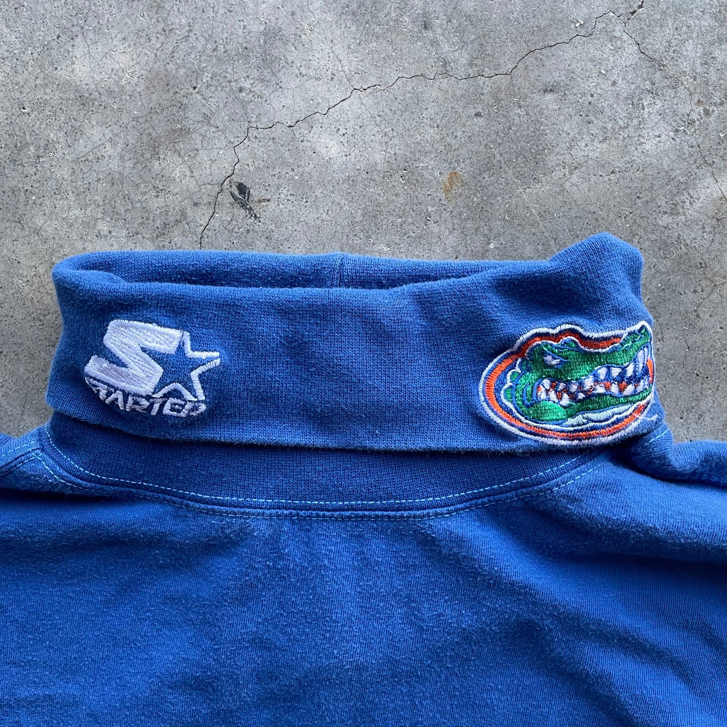 (L) 00s Starter University of Florida Gators Mock Neck Long Sleeve Tee