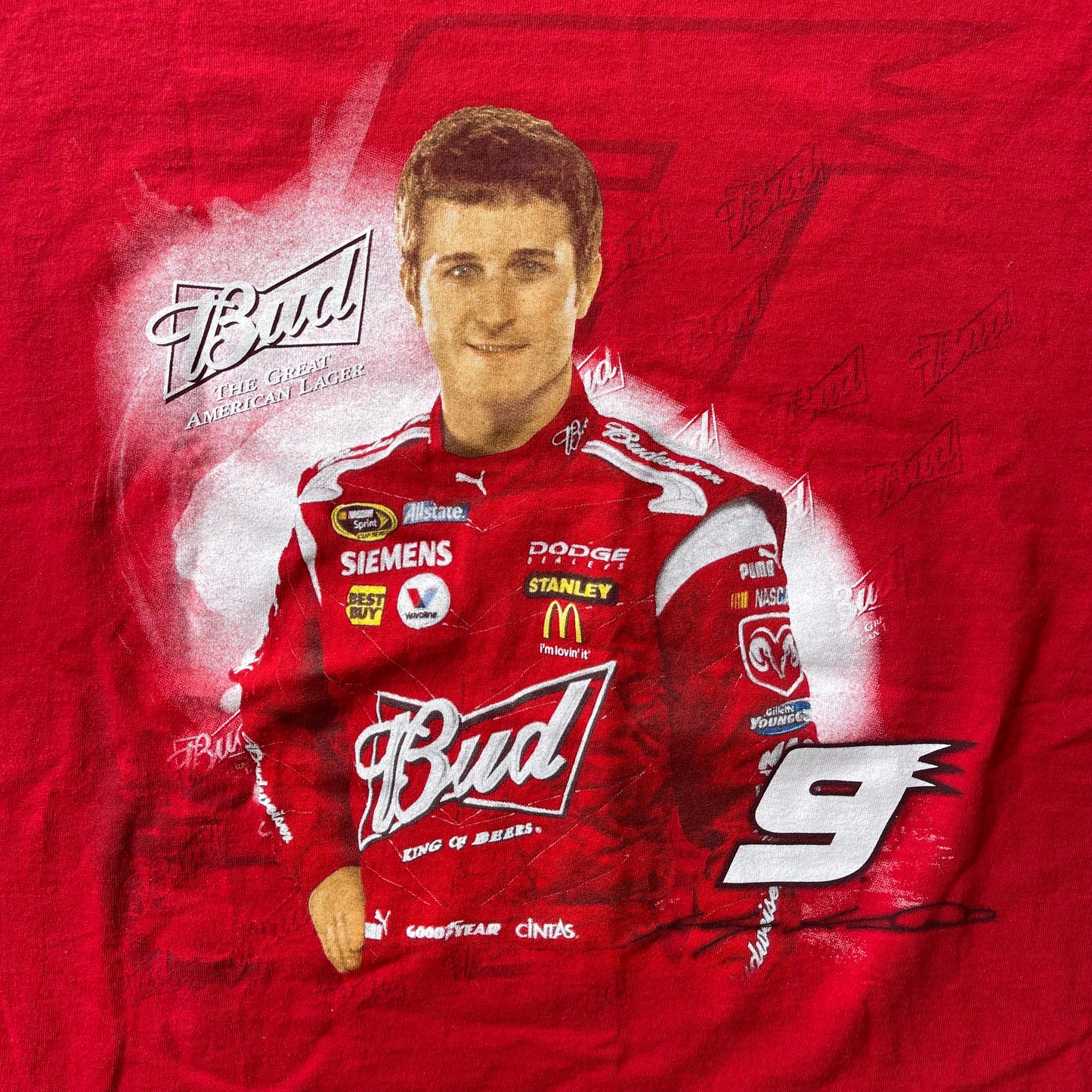(L) Nascar Kasey Kahne Budweiser Racing Graphic Tee