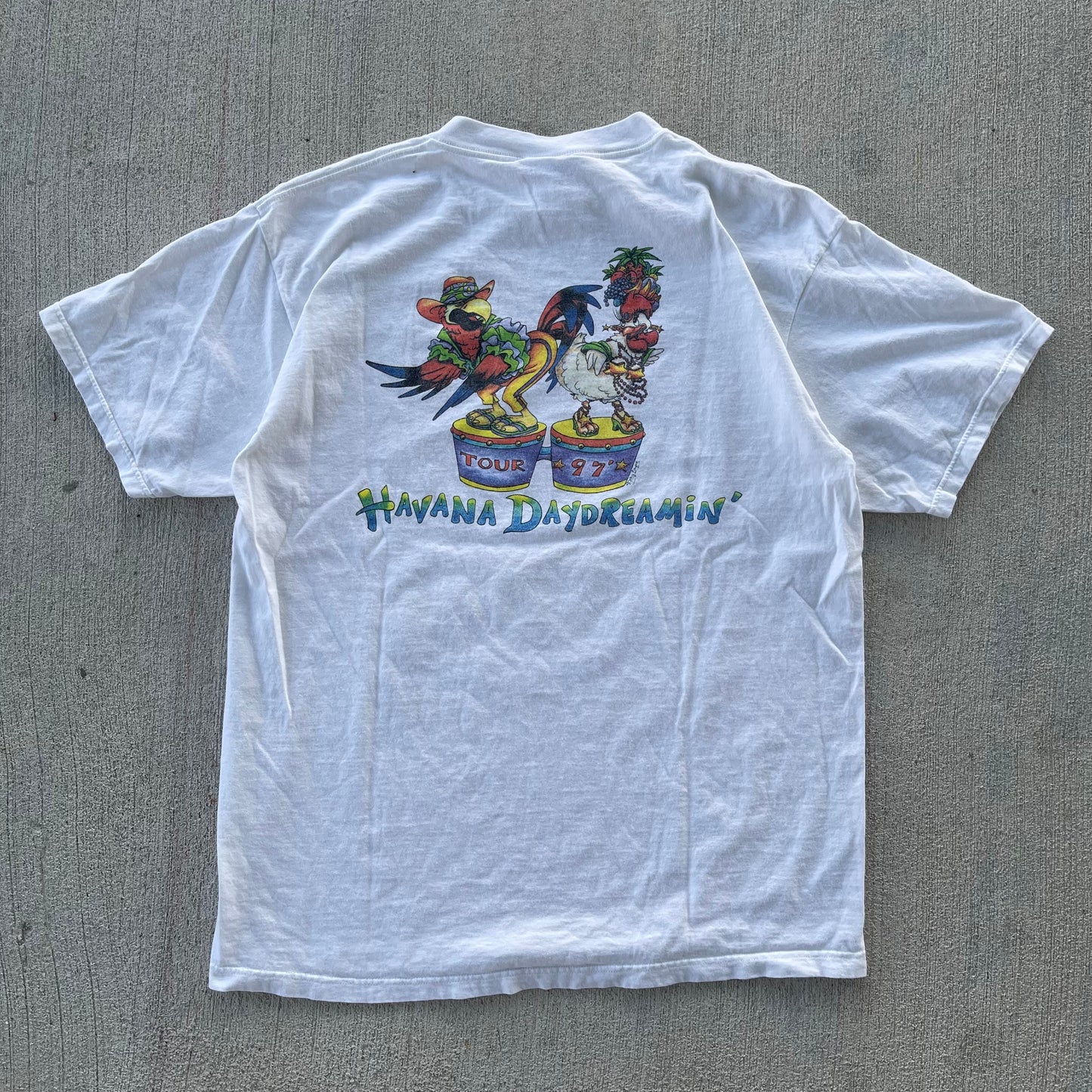 (L) 1997 Jimmy Buffett 'Havana Daydreamin' Tour Parrots Tee