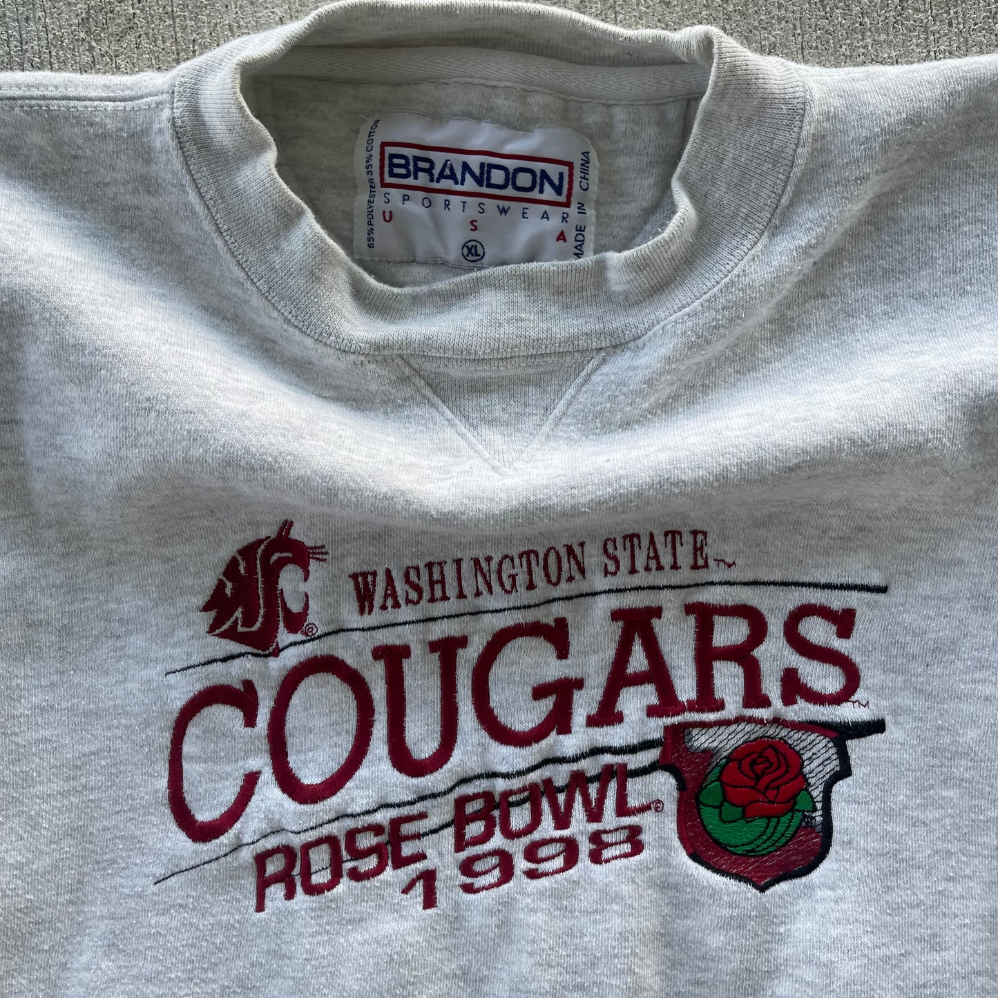 (L) 1998 Washington State Cougars Rose Bowl Crewneck