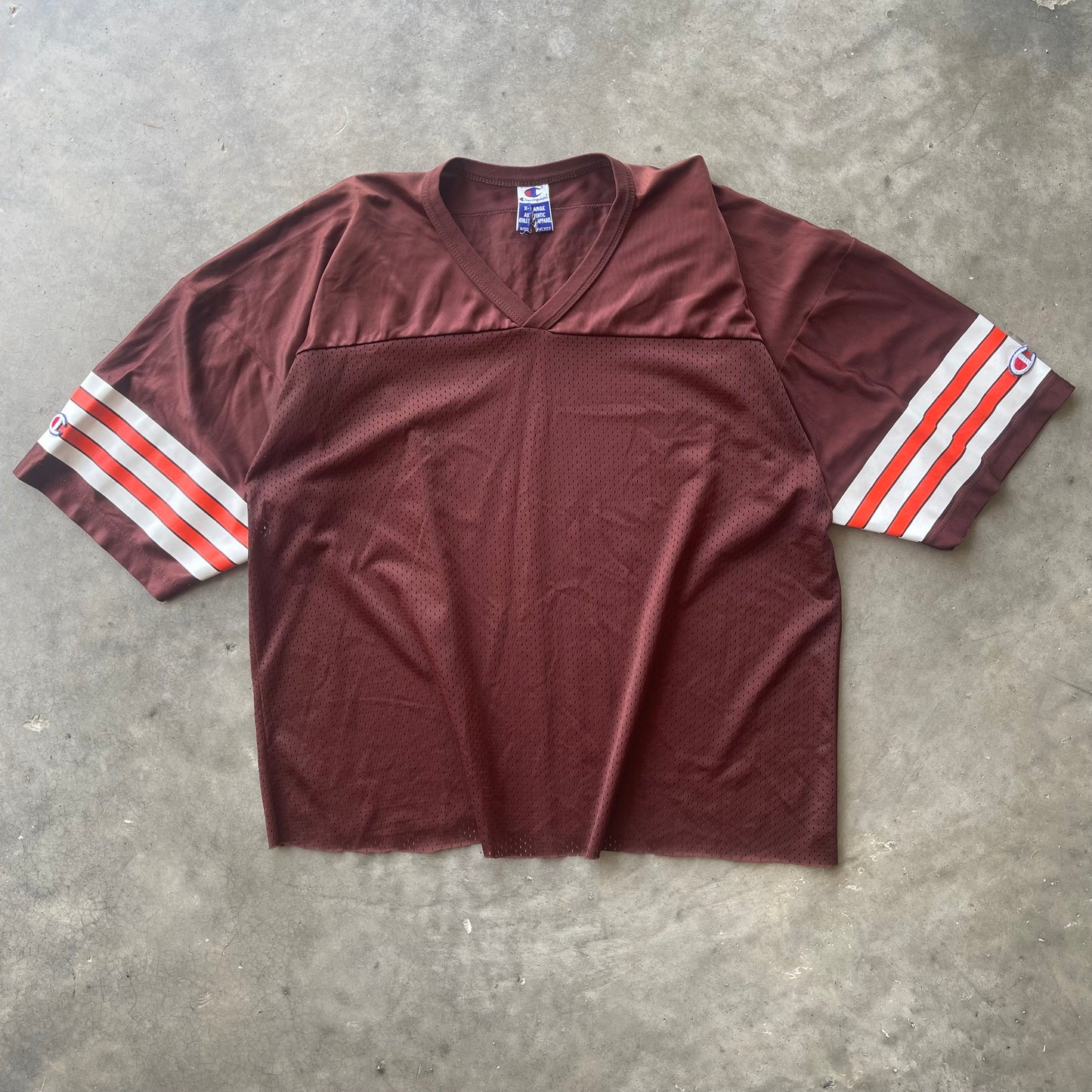 (XL) 00s Cleveland Browns Colorway Cropped Champion Football Jersey