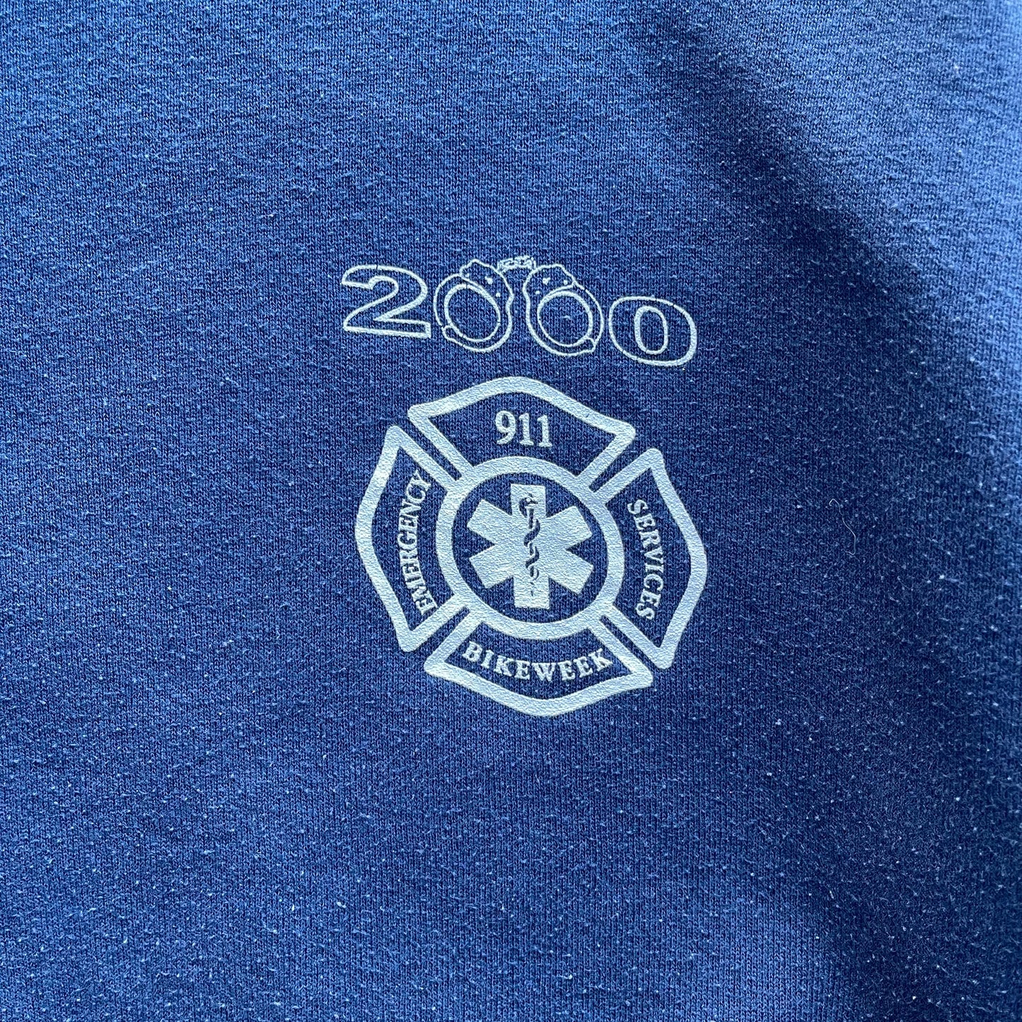 (L) '00 Daytona Bike Week "Emergency Services" Graphic Crewneck