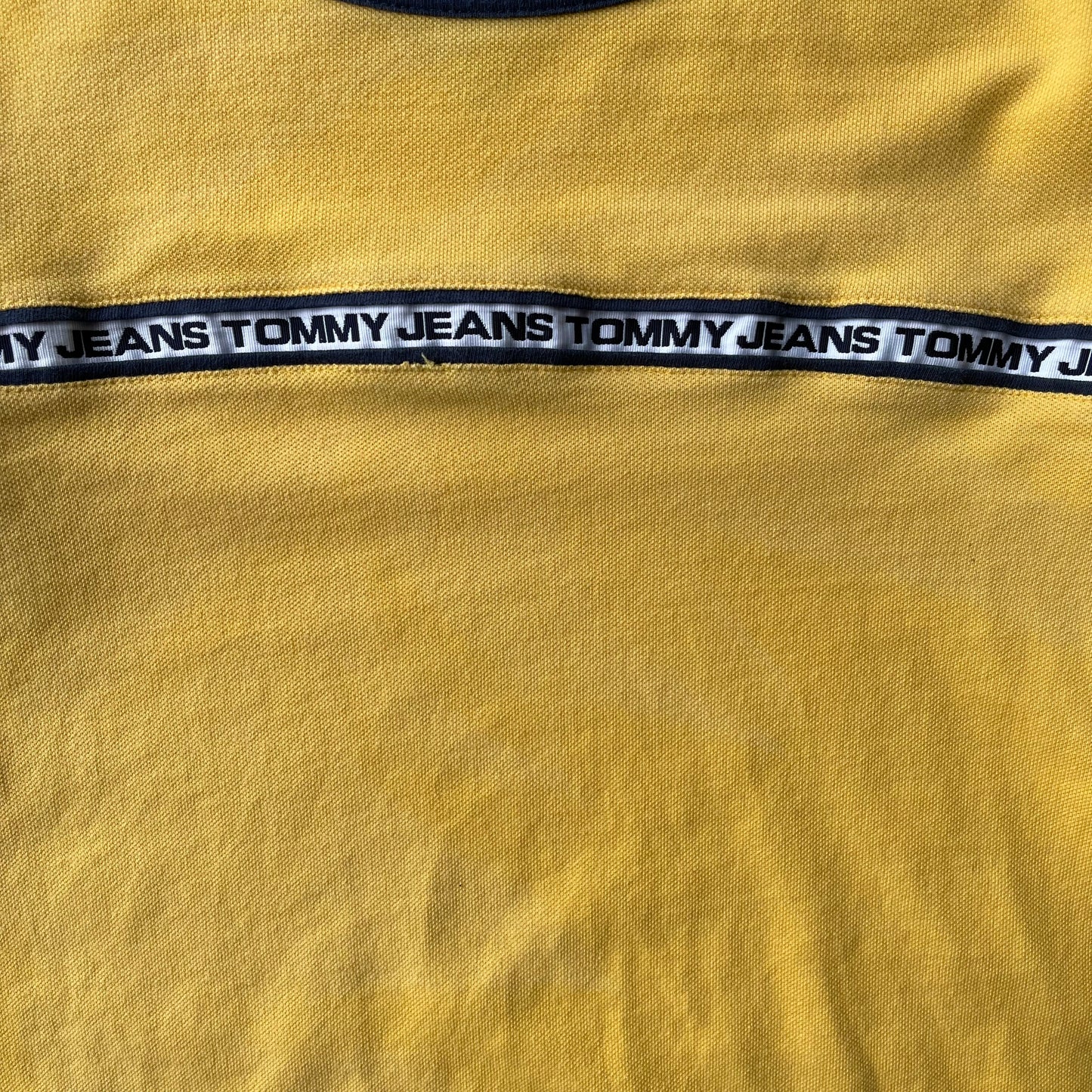 (M/L) 90s Tommy Hilfiger Jeans Yellow Long Sleeve Tee