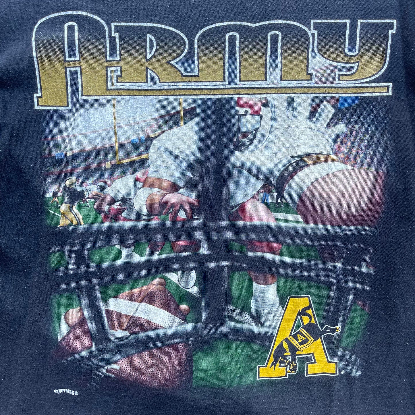 (XL) Vintage Army Football Player POV Nutmeg Tee