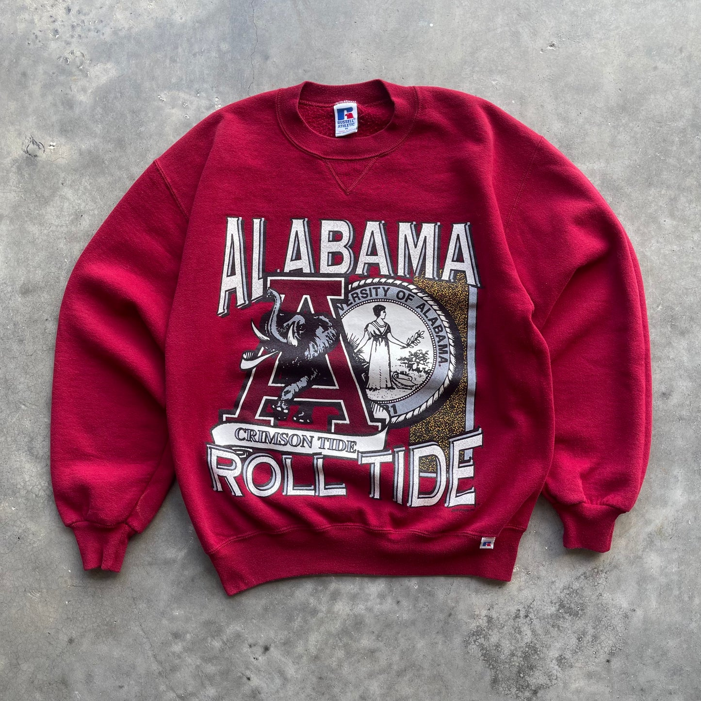 (M) 90s University of Alabama Elephant "Roll Tide" Crewneck