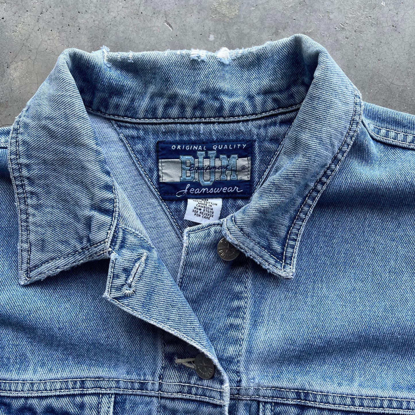 (L) Vintage B.U.M. Equipment Denim Jacket