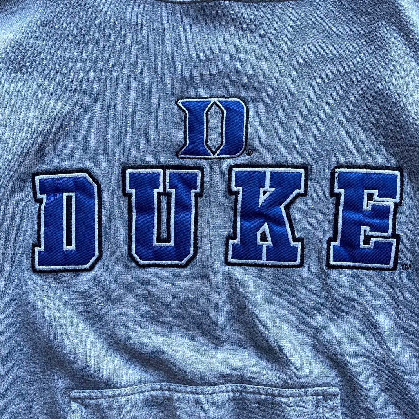 (L/XL) 00s University of Duke Embroidered Cropped Fit Hoodie