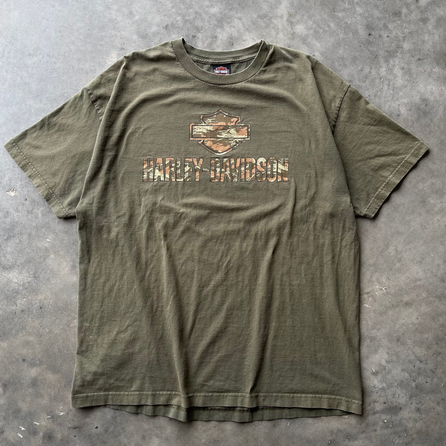 (2XL) Harley Davidson Camo Print Tee