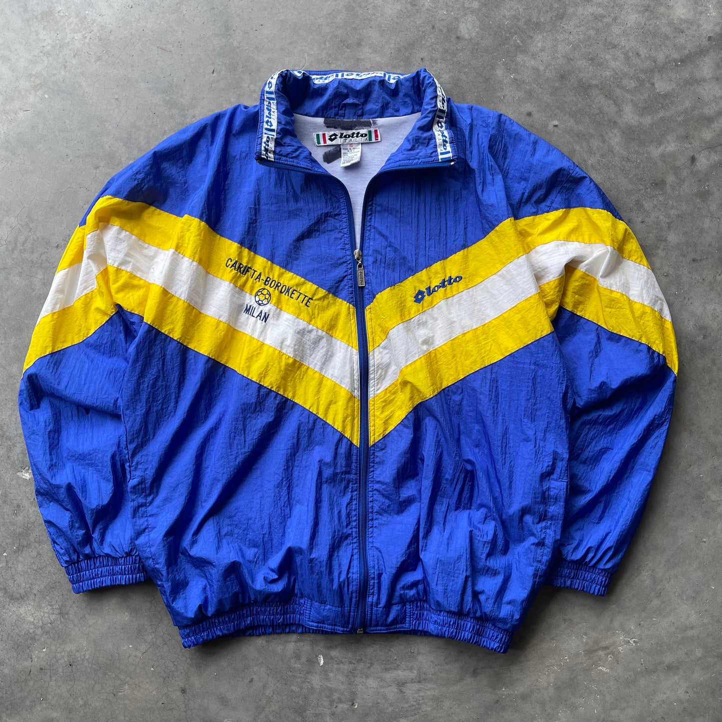 (L/XL) 90s Lotto Milan Soccer Windbreaker