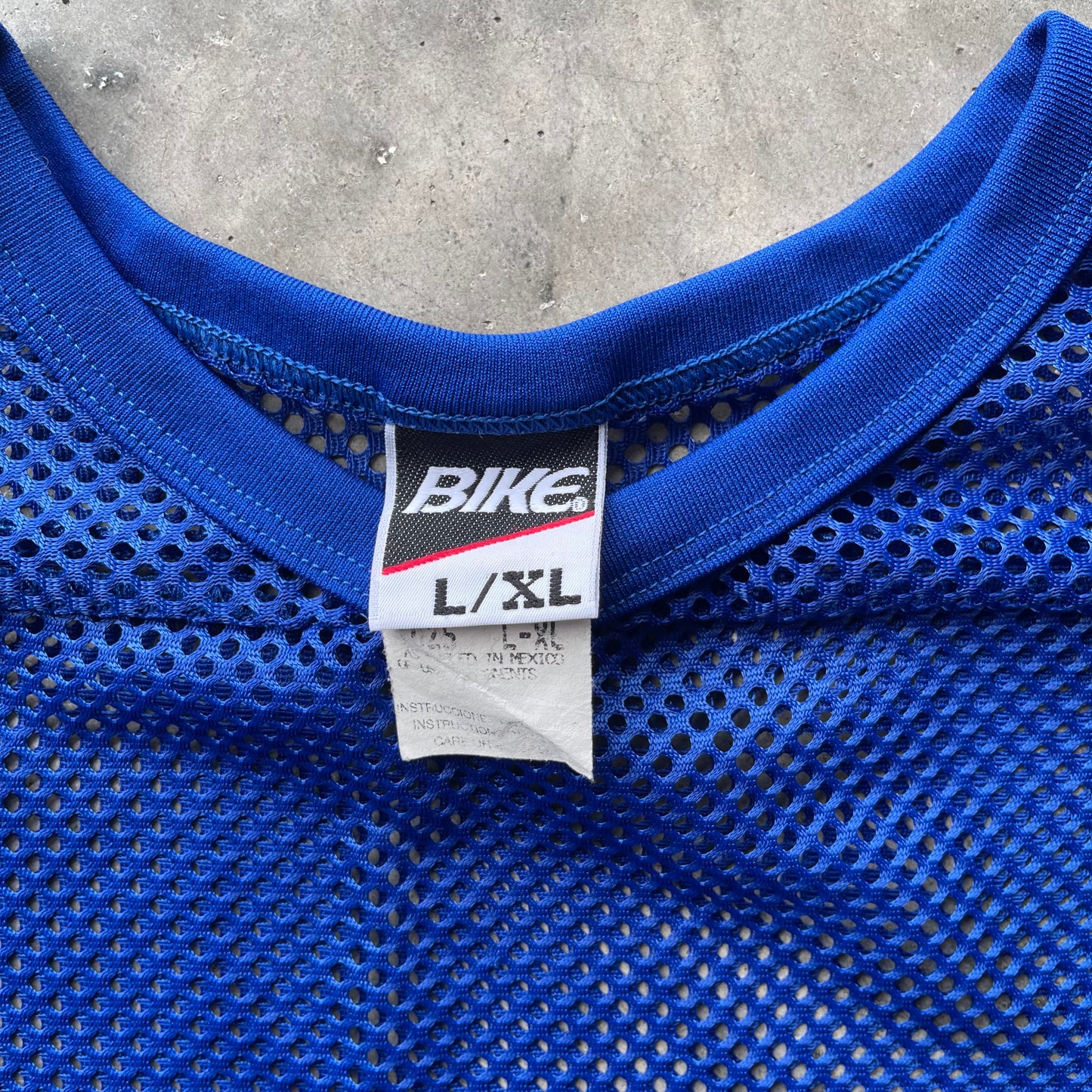 (L/XL) 00s Mesh Blue Football Jersey