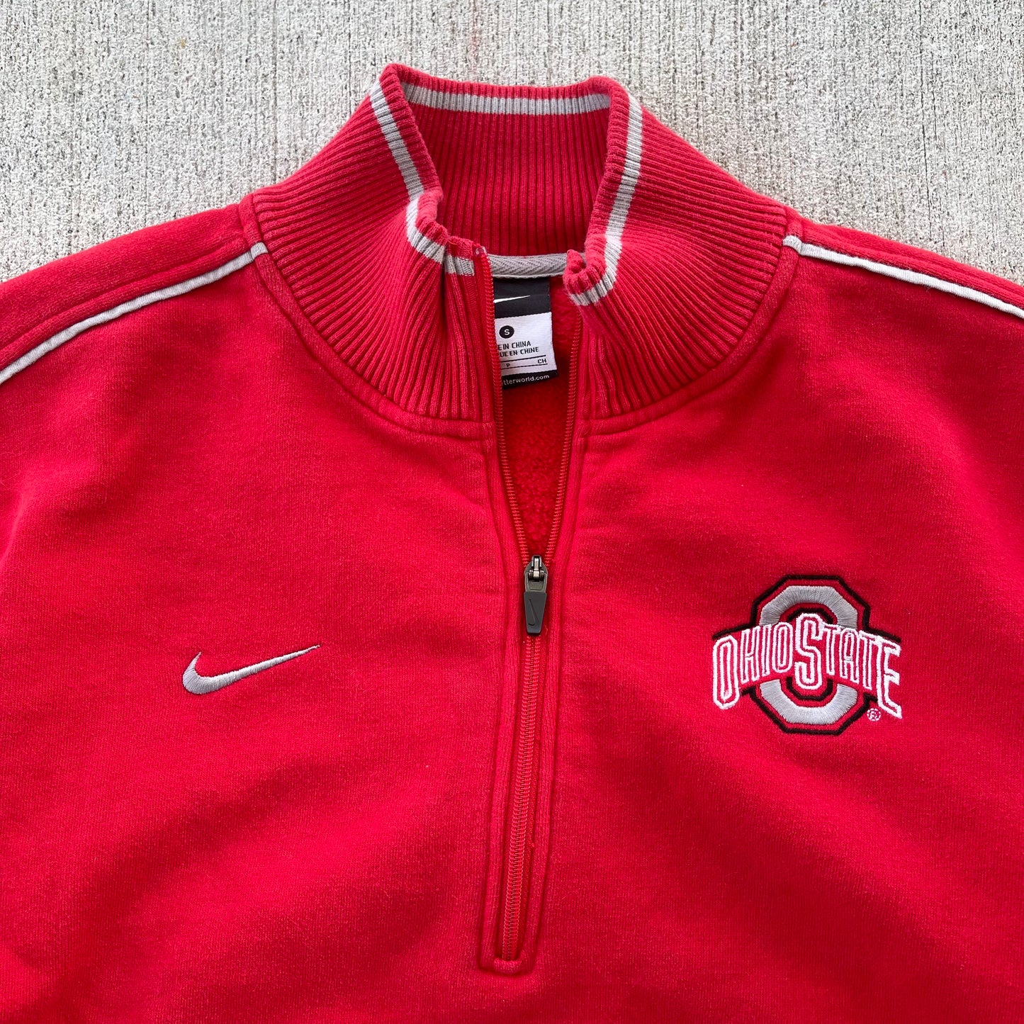 (S/M) 00s Ohio State Nike Quarter Zip Sweater