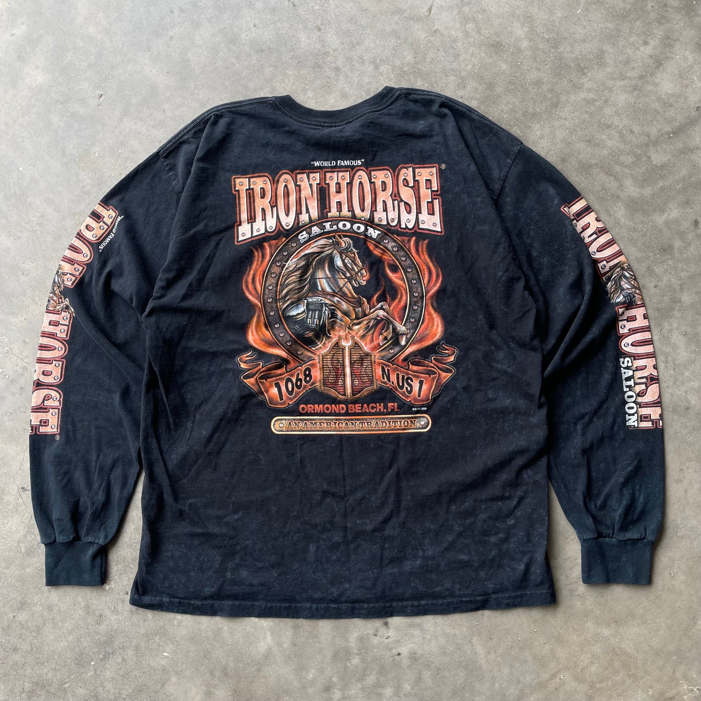 (L) '08 Iron Horse Saloon Bike Week Long Sleeve Pocket Tee