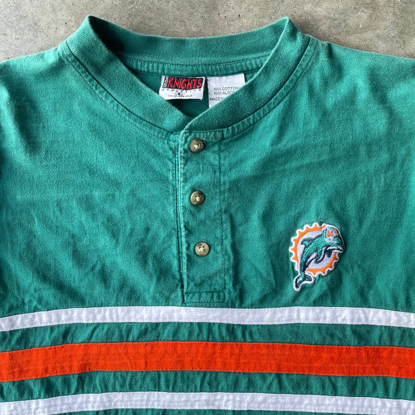 (L) '99 Miami Dolphins NFL Buttoned Shirt