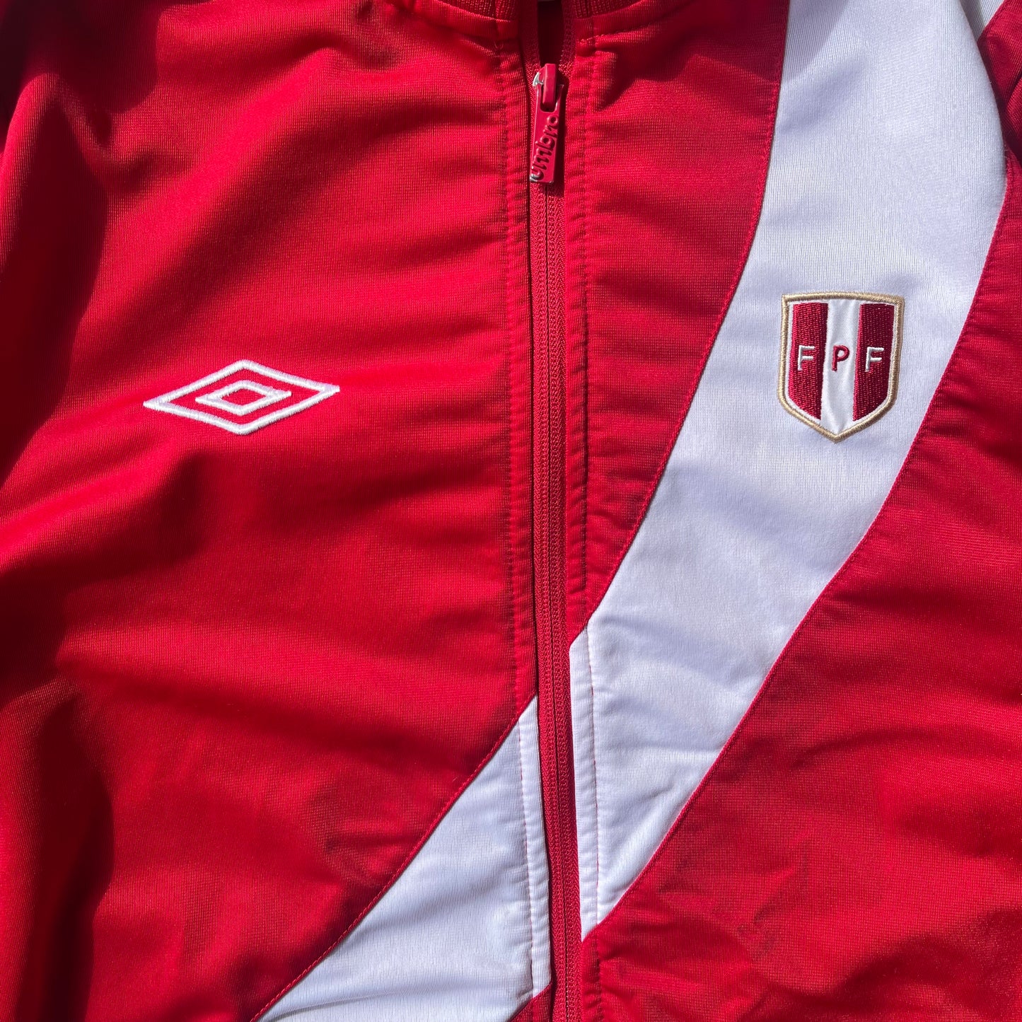 (S) 00s Umbro Peru FPF Soccer Track Jacket