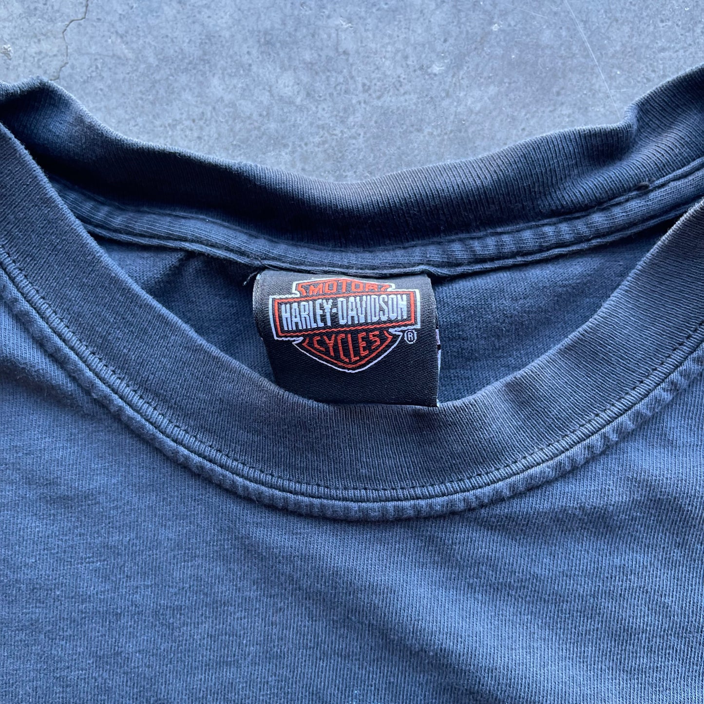 (M) Vintage Harley Davidson Faded Las Vegas Lightning Tee