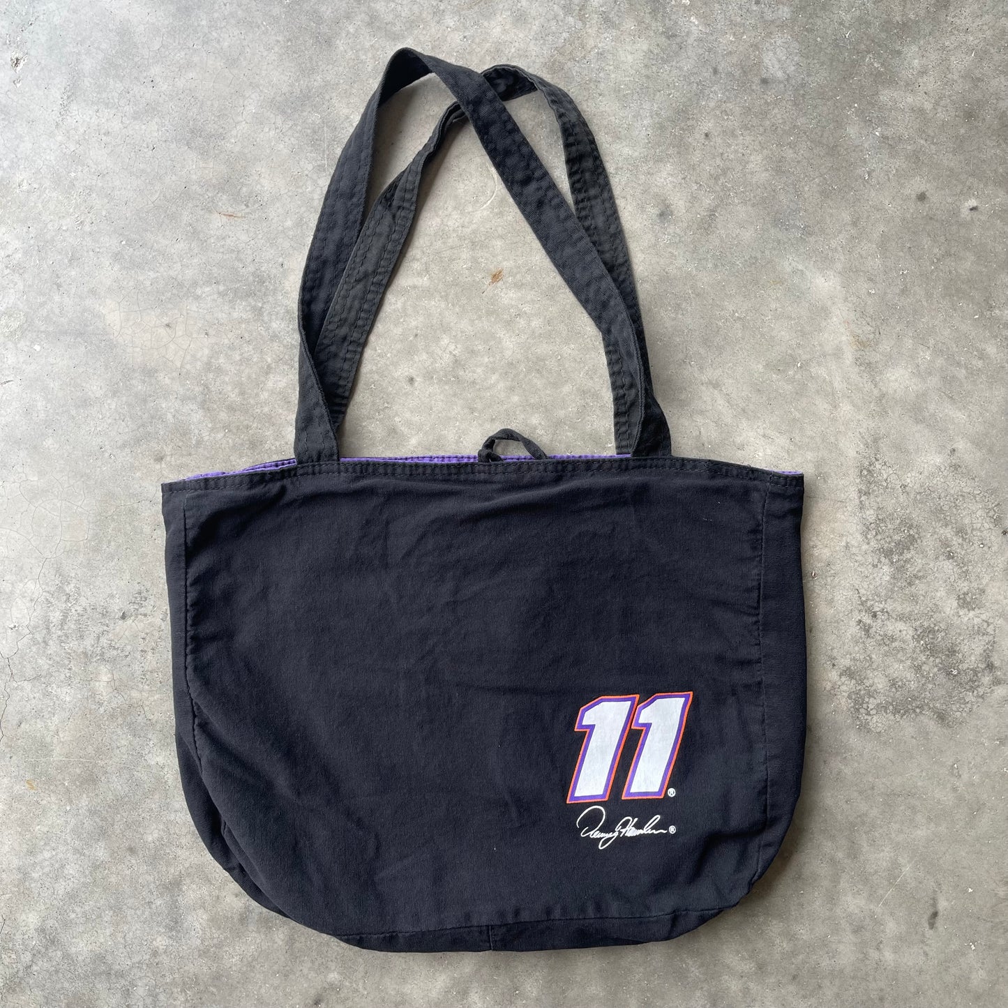(OS) Nascar Reversible Black/Purple Tote Bag