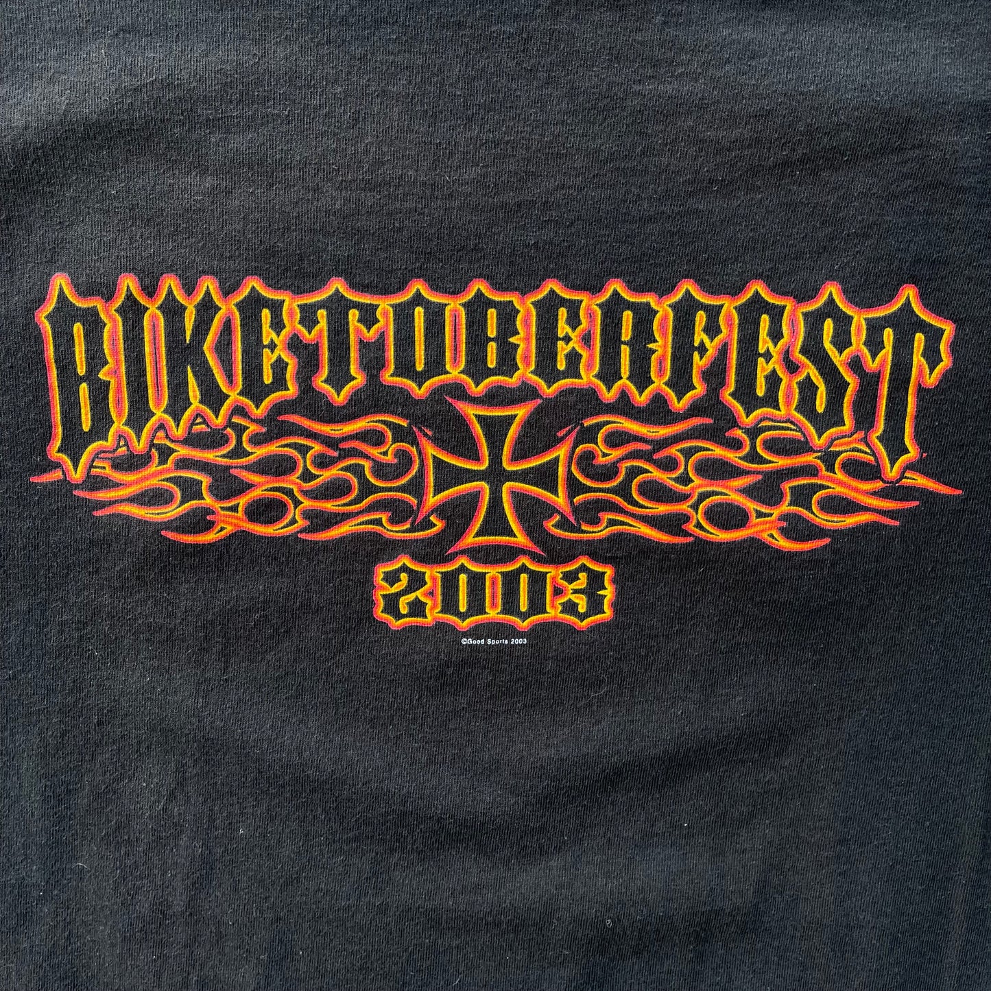 (XL/2XL) ‘03 Bike Week Biketoberfest Center Flame Graphic Tee