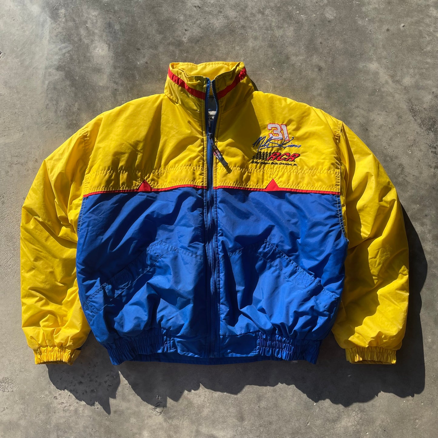 (L) 90s Nascar Mike Skinner Multi-Color Puff Jacket