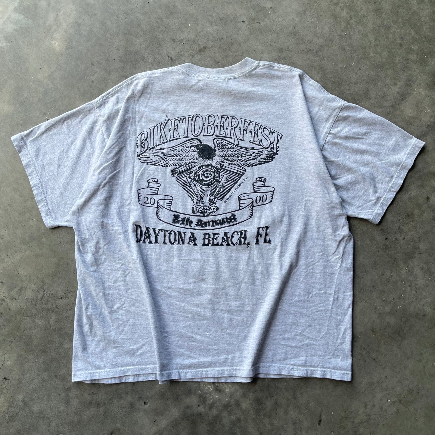 (XL) ‘00 Bike Week Biketoberfest Chrome Skeleton Graphic Tee
