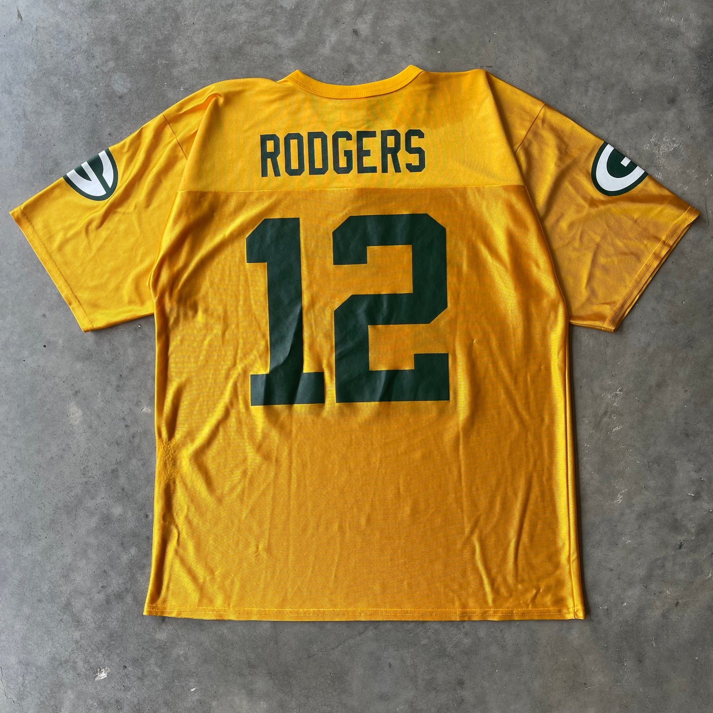 (L) 00s Green Bay Packers Aaron Rodgers Football Jersey