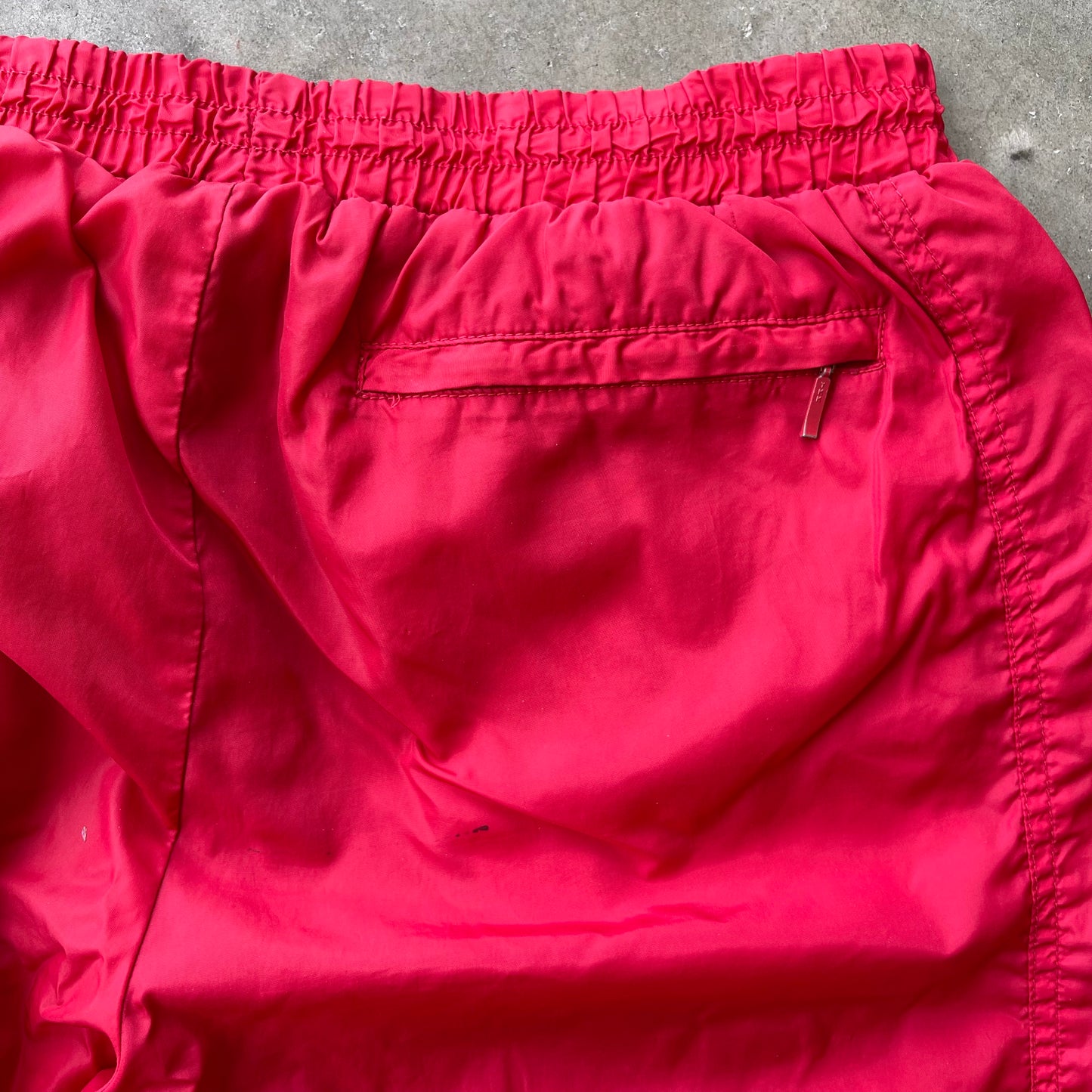 (M) 90s Red Nike Scrunched Track Pants