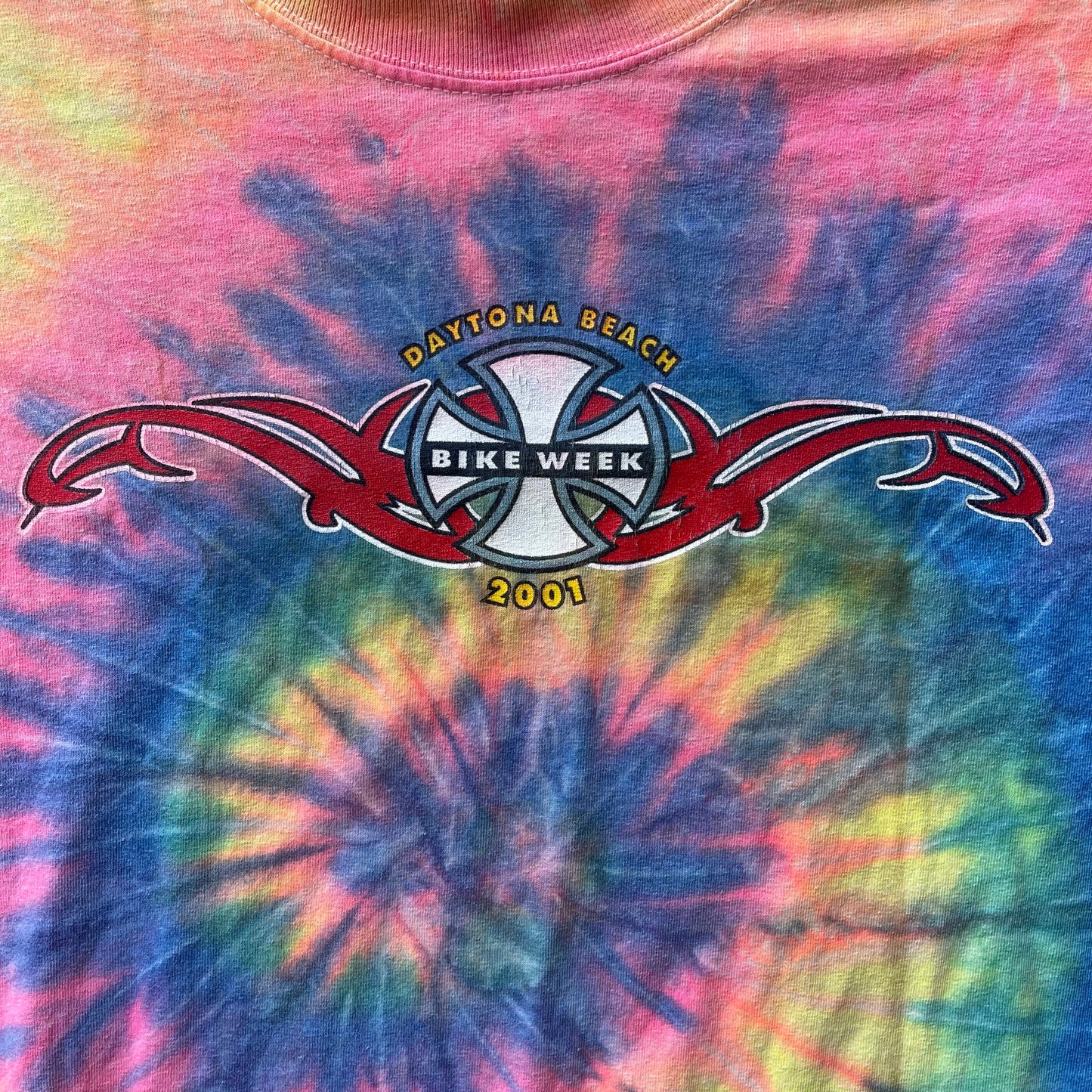 (2XL) ‘01 Bike Week Tie Dye Graphic Tee