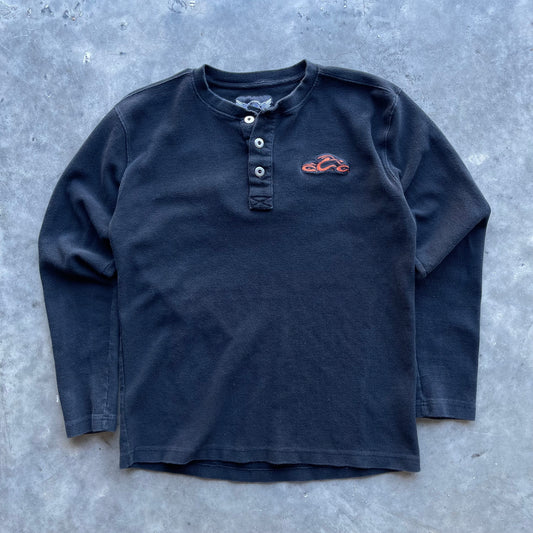 (M) 00s Orange County Choppers Embroidered Thermal Long Sleeve Sweater