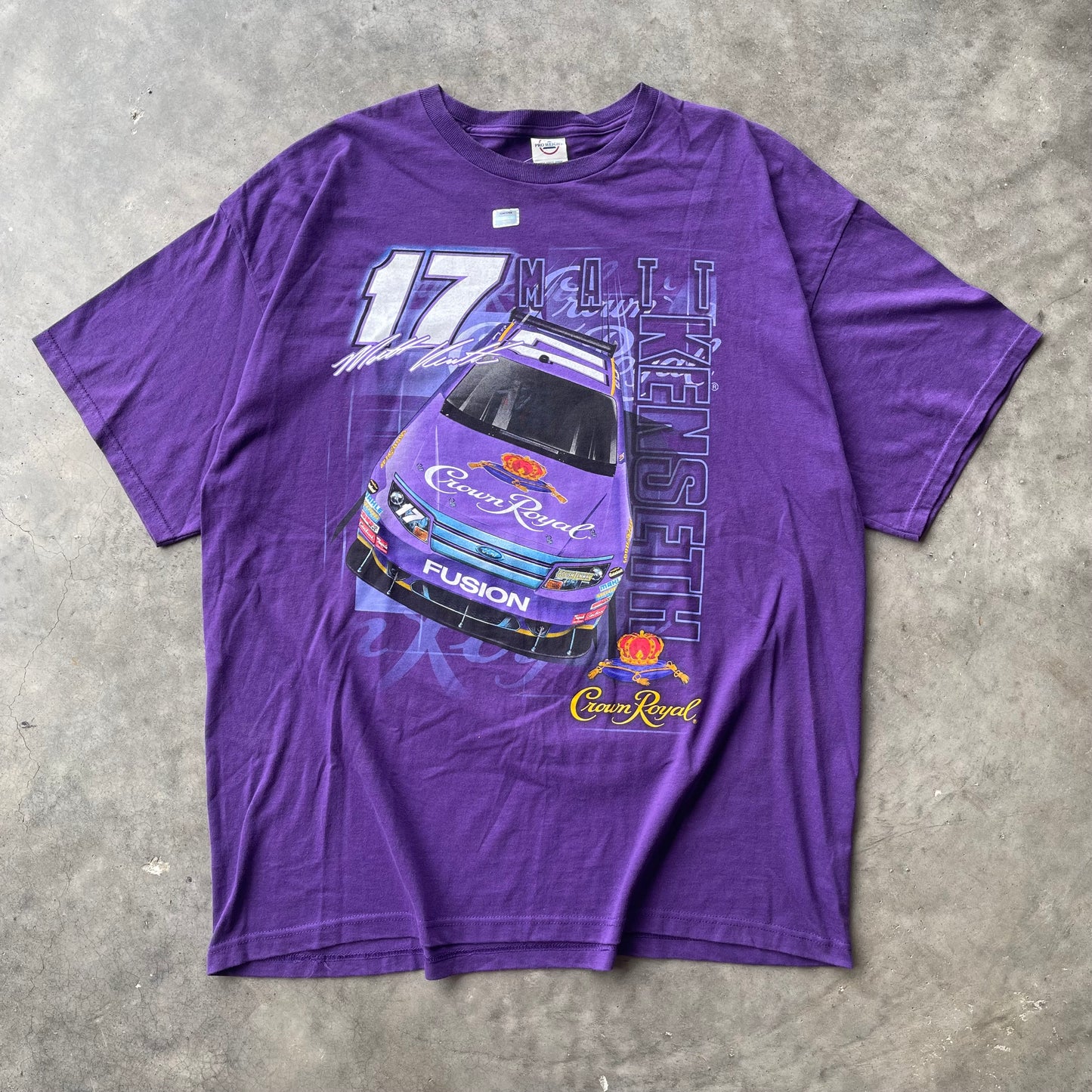 (2XL) Nascar Matt Kenseth Crown Royal Race Car Graphic Tee